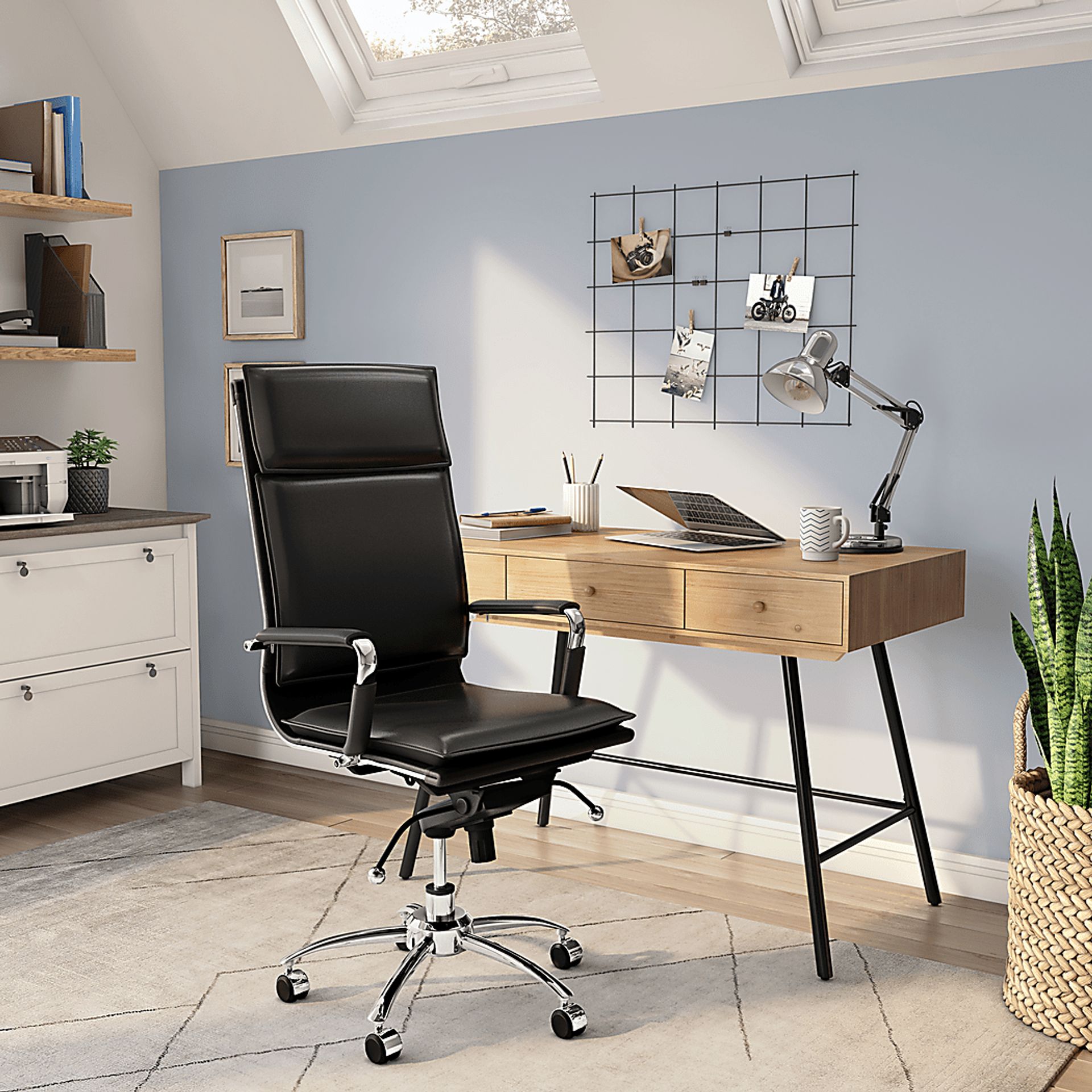 Furnberg Black High Office Chair - Image 2