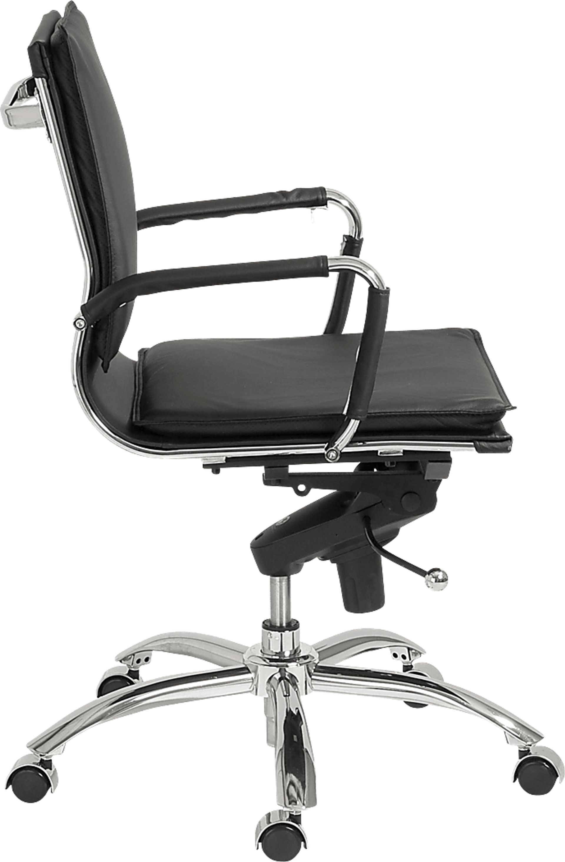 Furnberg Black Low Office Chair - Image 3