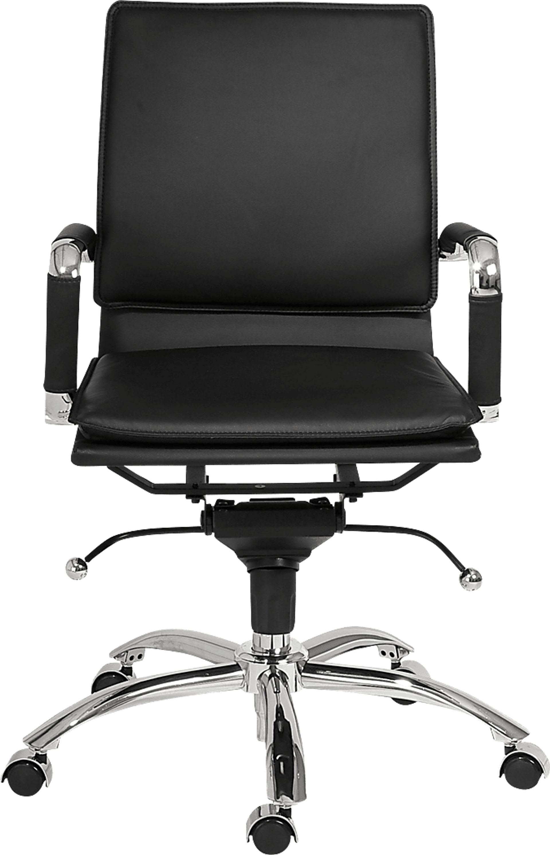 Furnberg Black Low Office Chair - Image 1