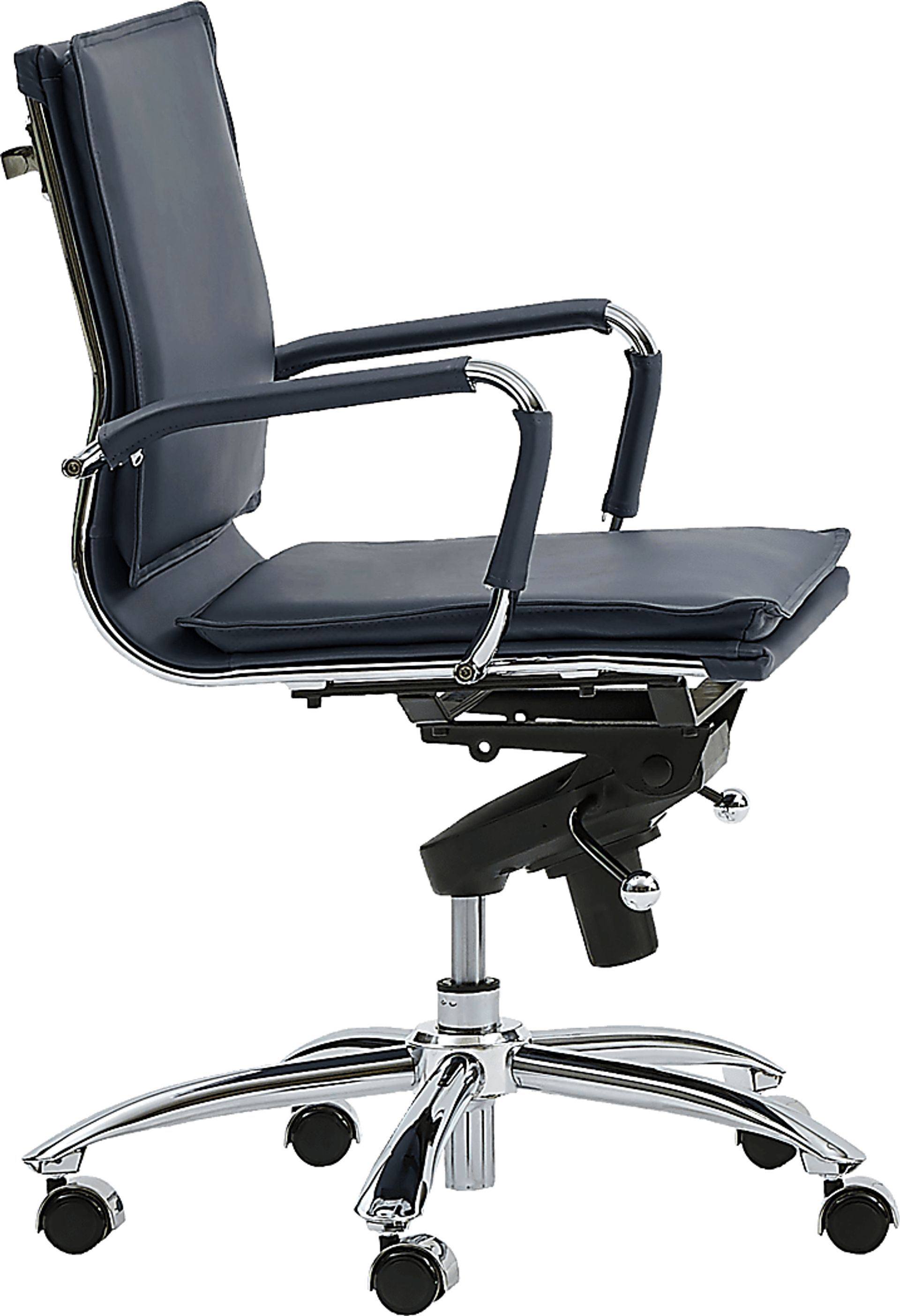 Furnberg Blue Low Office Chair - Image 3