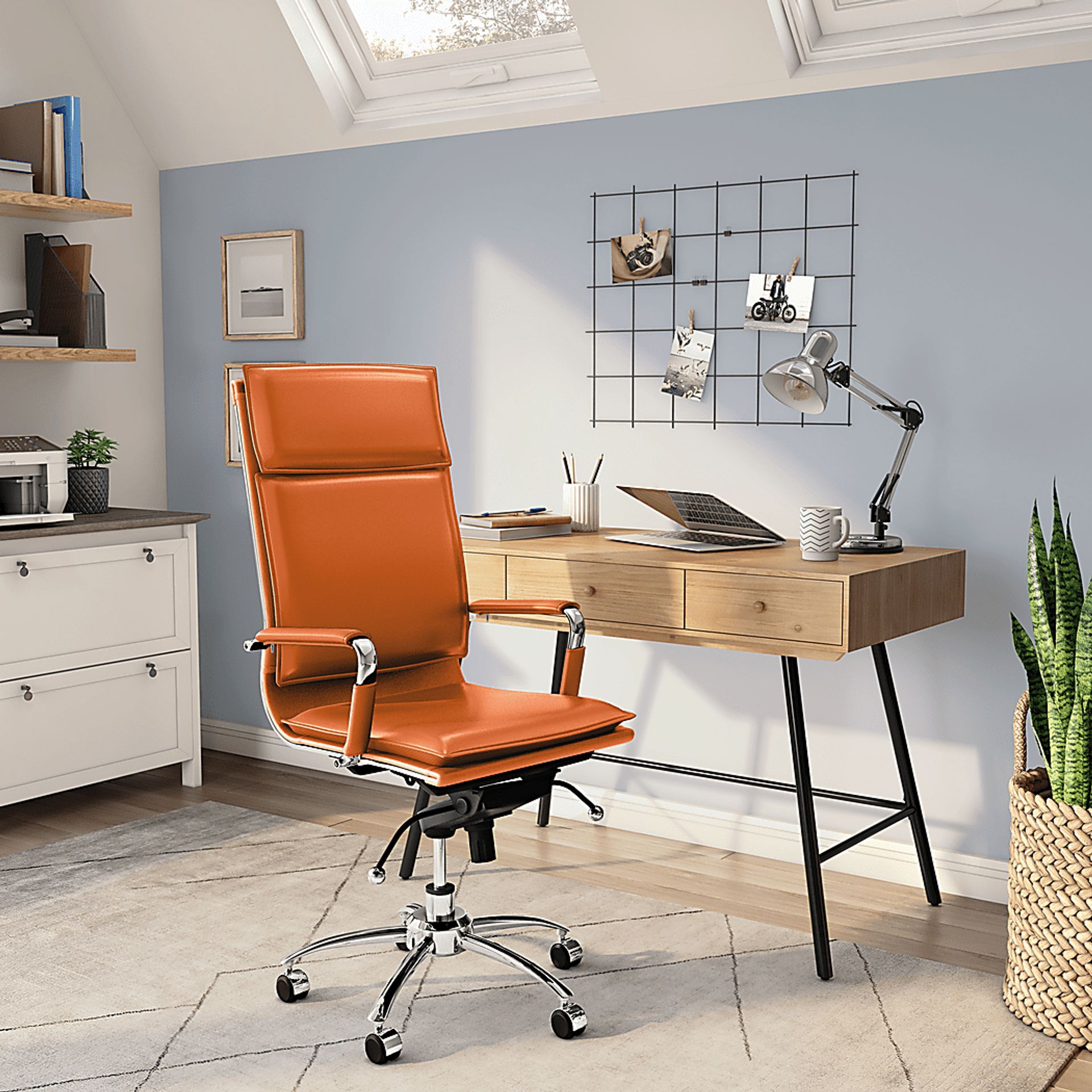 Furnberg Cognac High Office Chair - Image 2