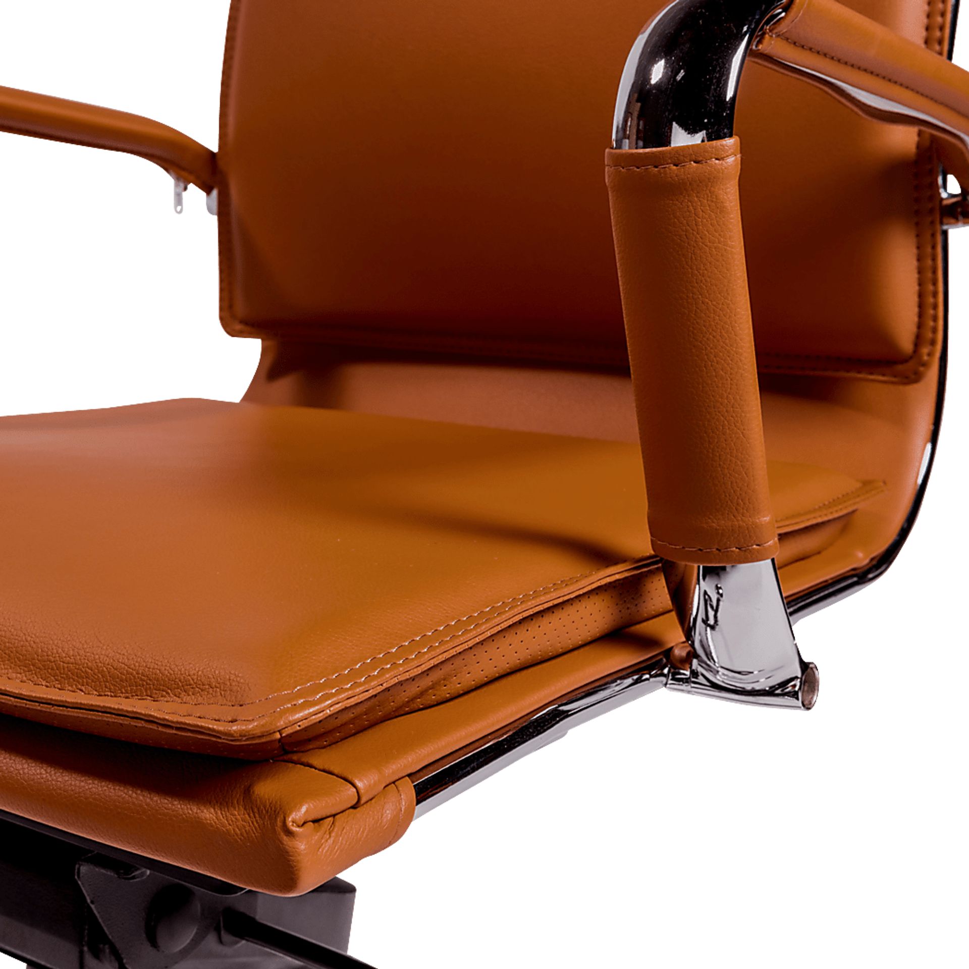 Furnberg Cognac Low Office Chair - Image 5
