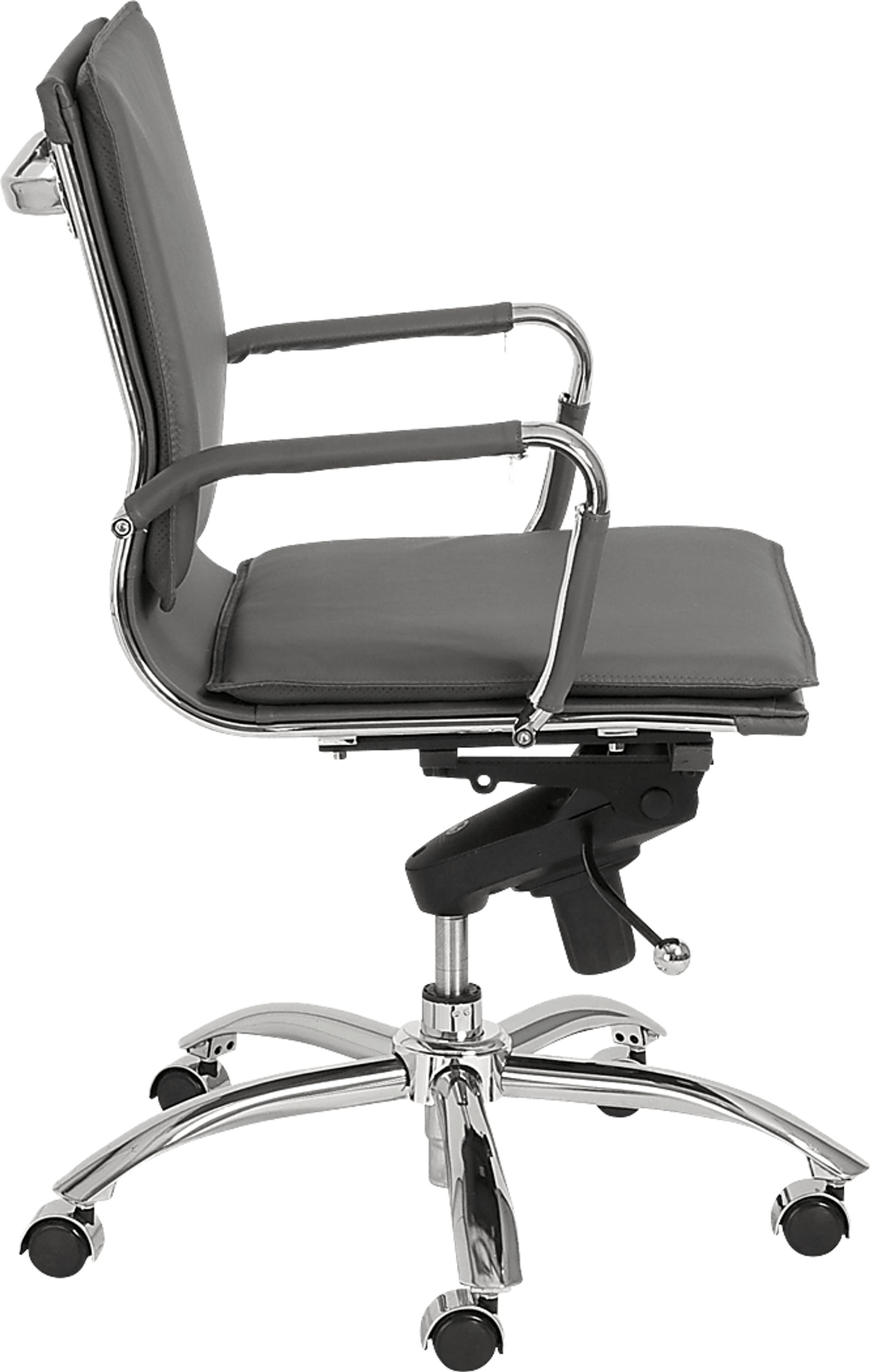 Furnberg Gray Low Office Chair - Image 4