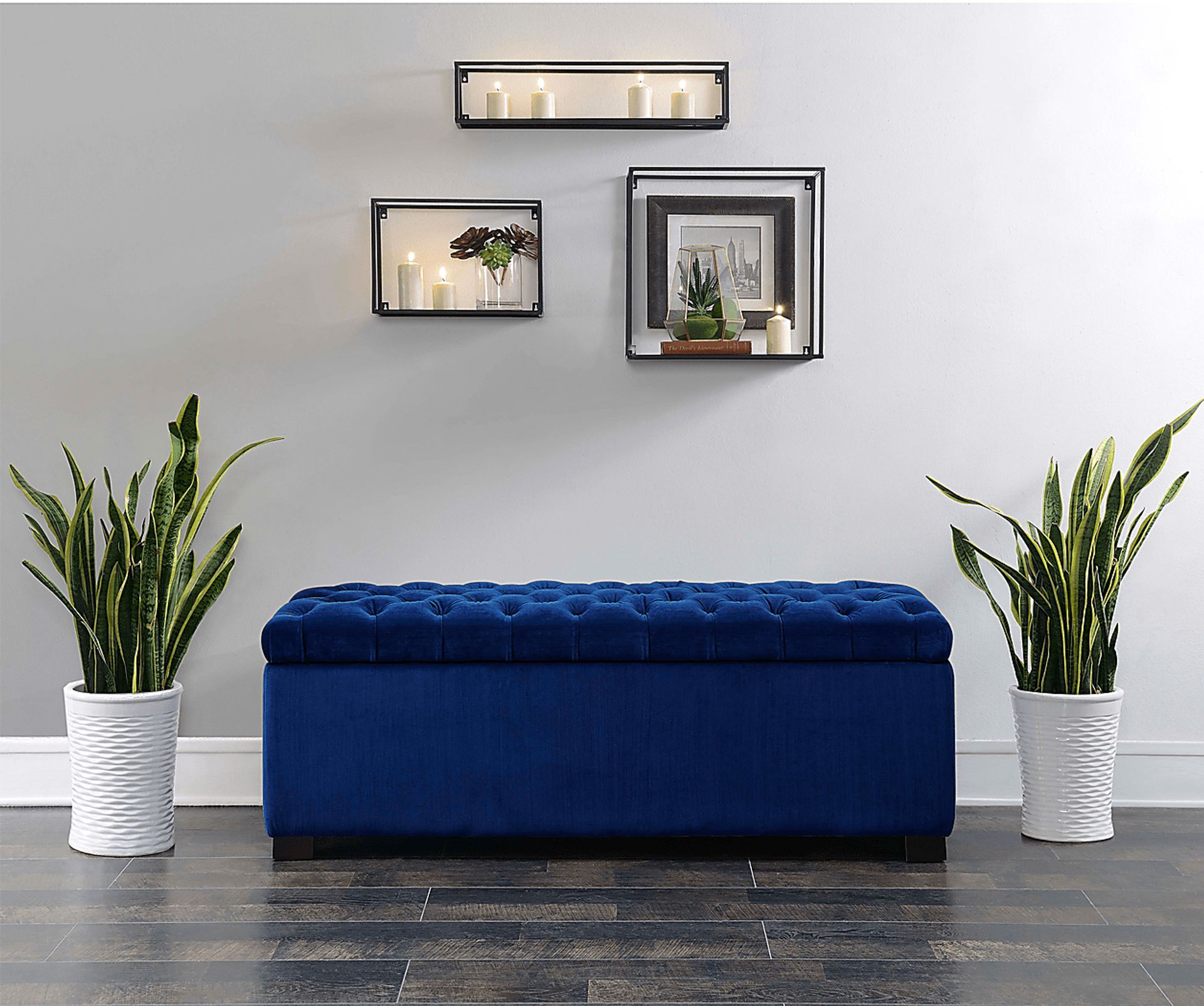 Furtson Blue Storage Bench - Image 2