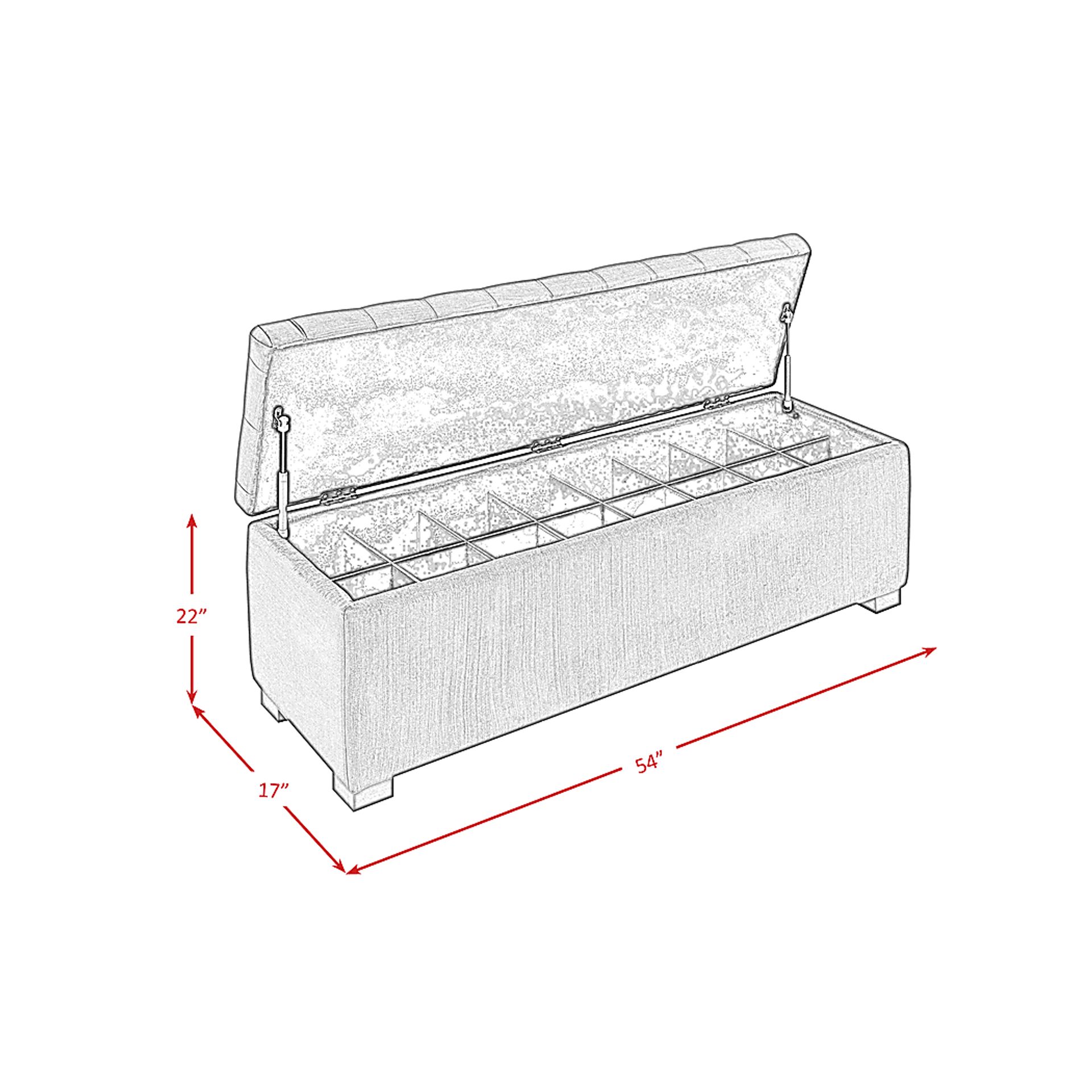 Furtson Emerald Storage Bench - Image 7