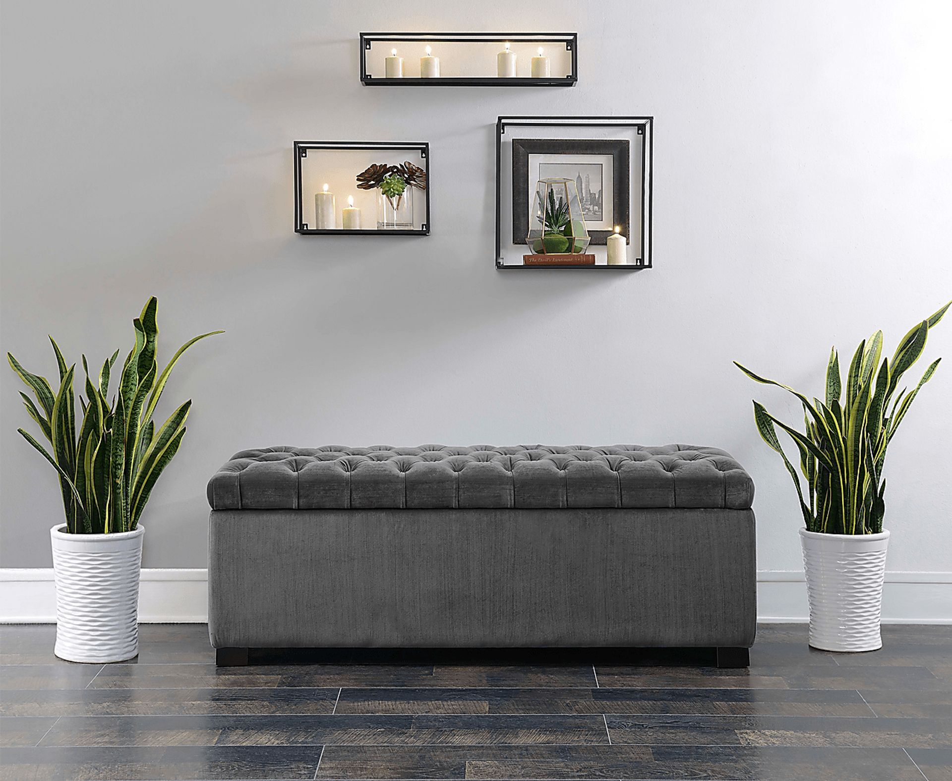 Furtson Gray Storage Bench - Image 6