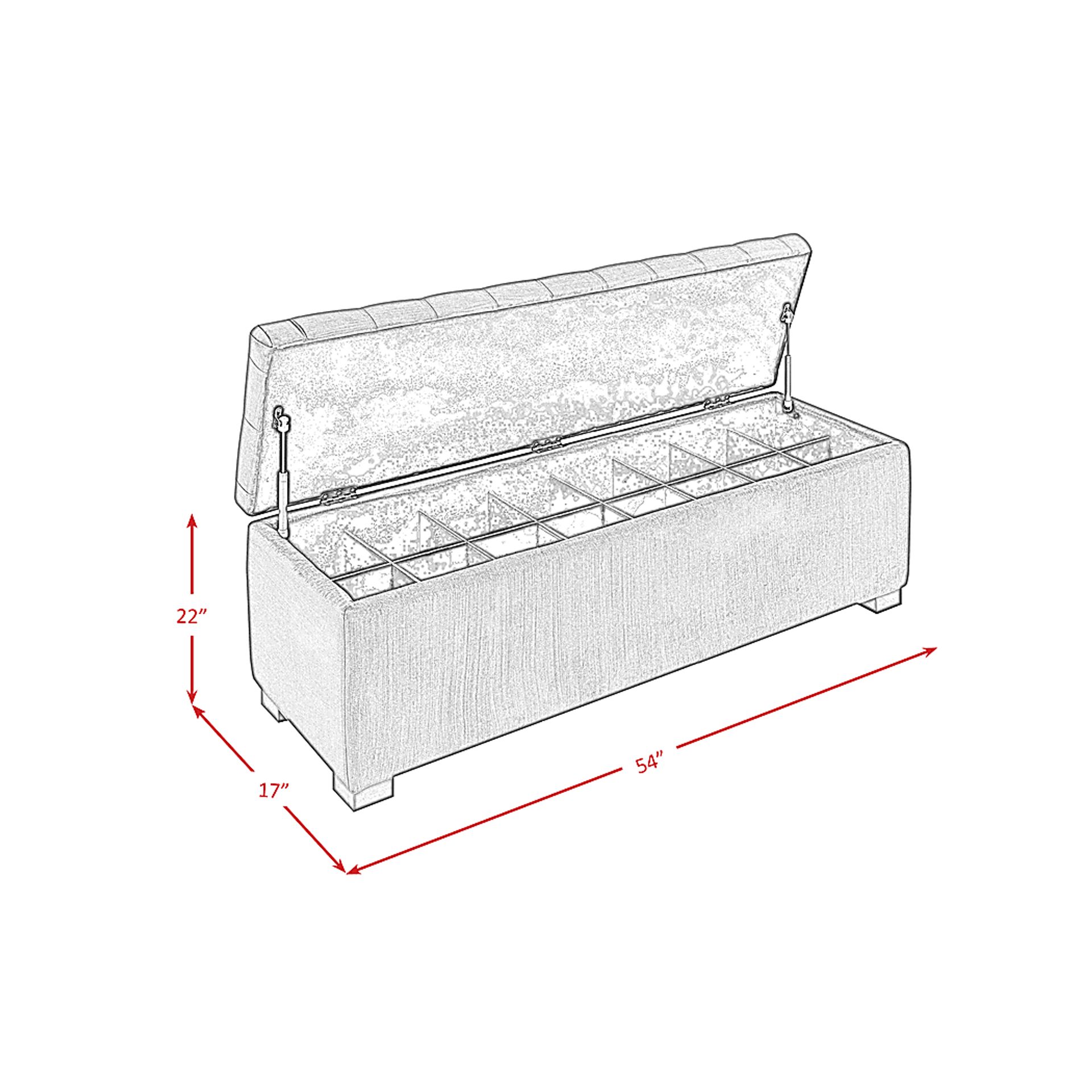 Furtson Gray Storage Bench - Image 7