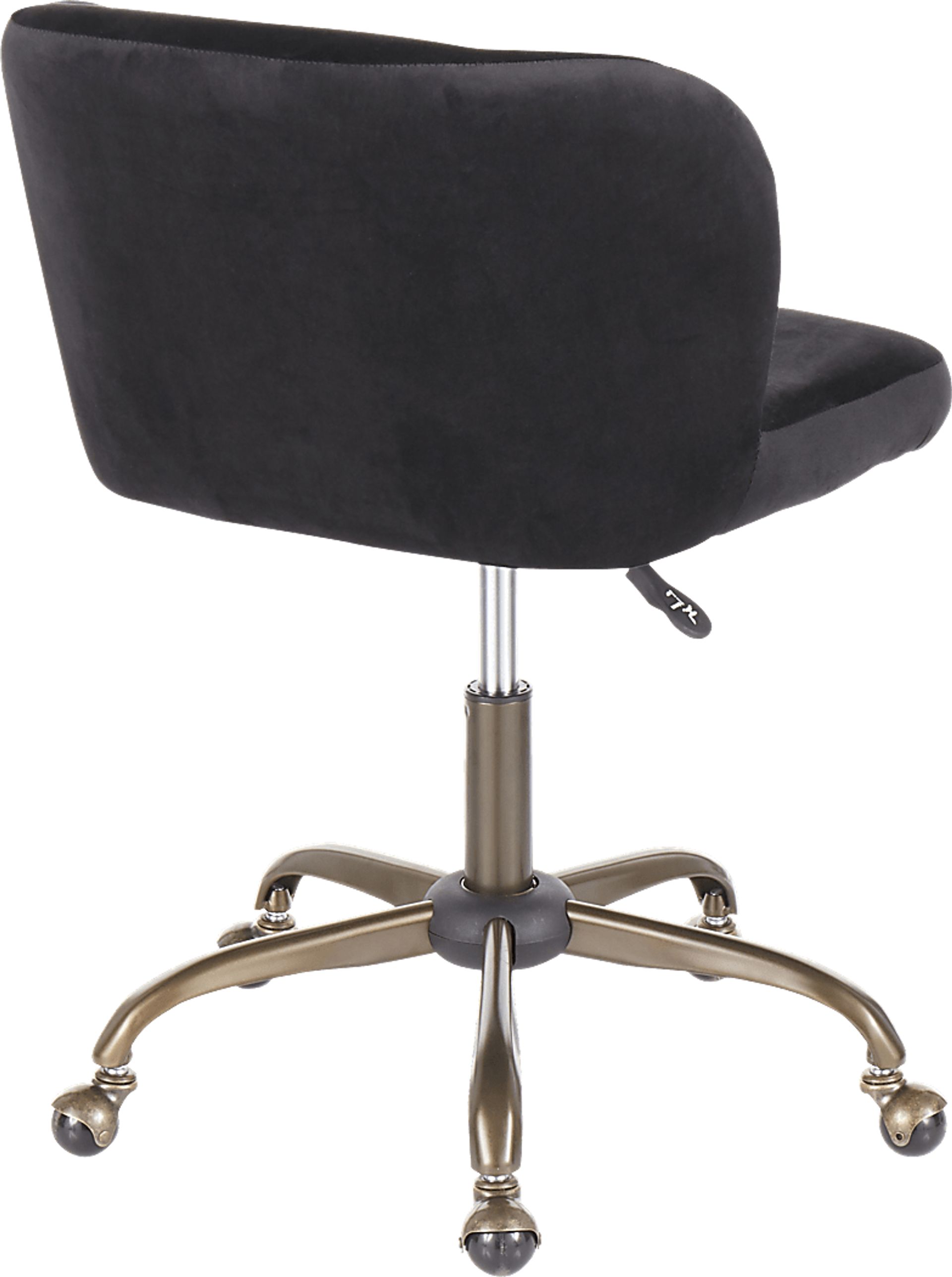 Fussell Black Plush Desk Chair - Image 3