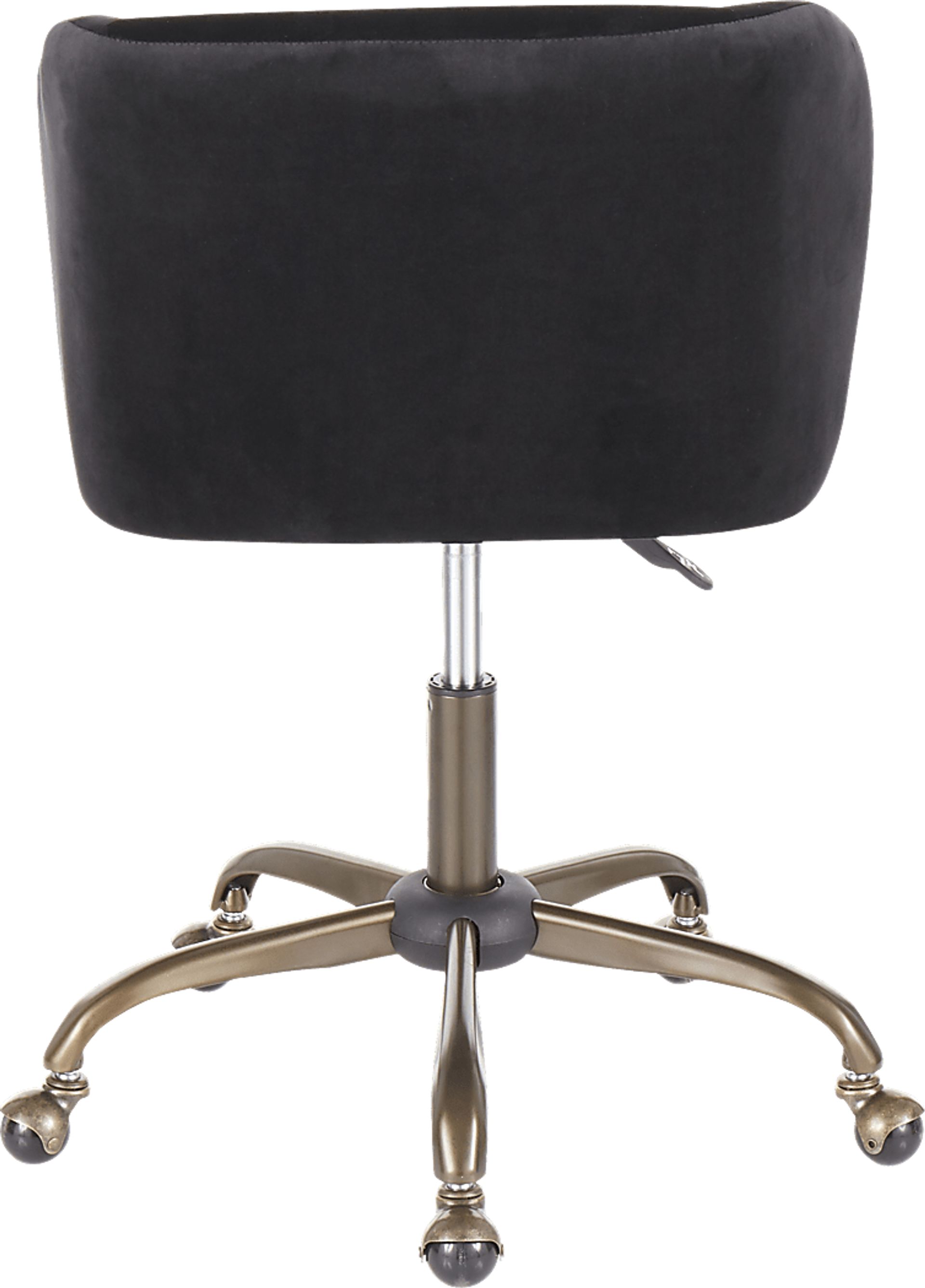 Fussell Black Plush Desk Chair - Image 4