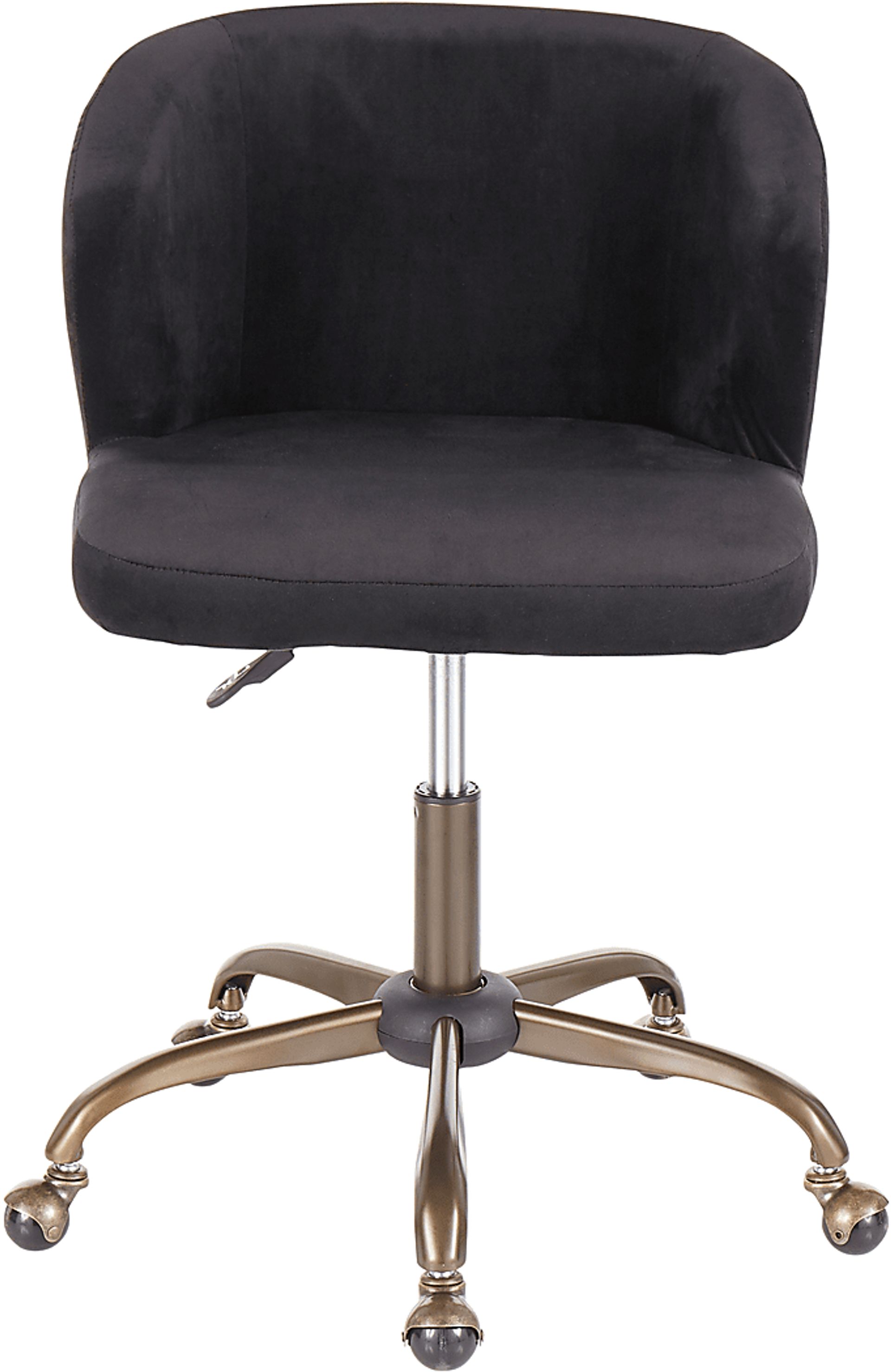 Fussell Black Plush Desk Chair - Image 5