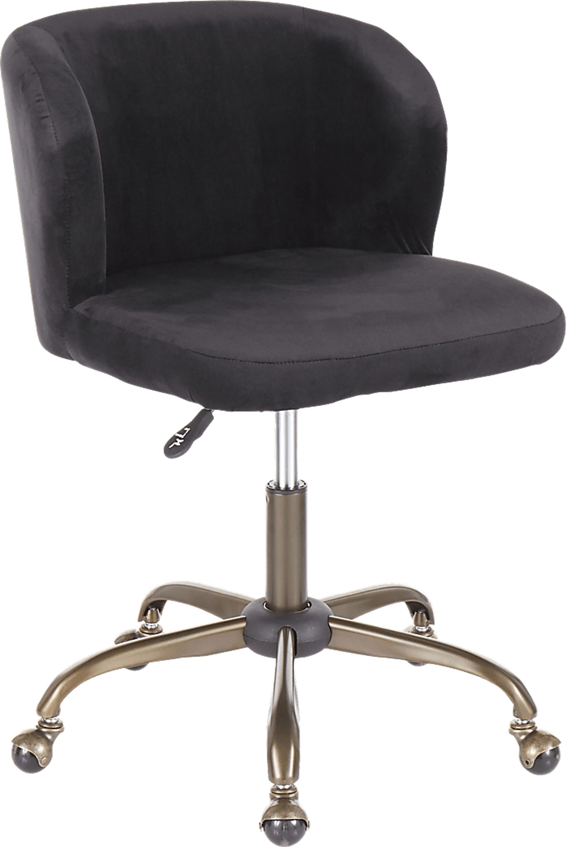 Fussell Black Plush Desk Chair - Image 1