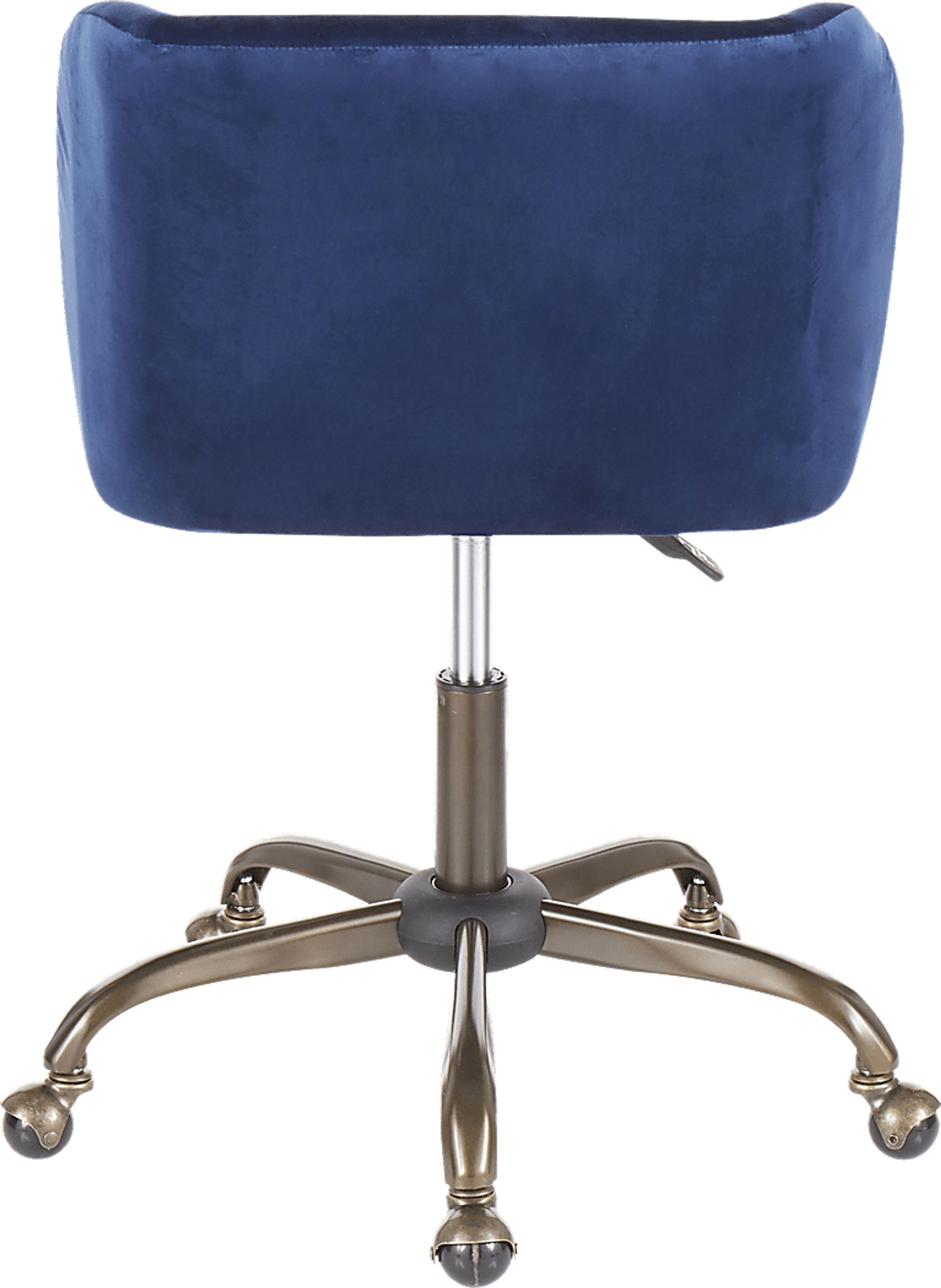 Fussell Blue Plush Desk Chair - Image 4