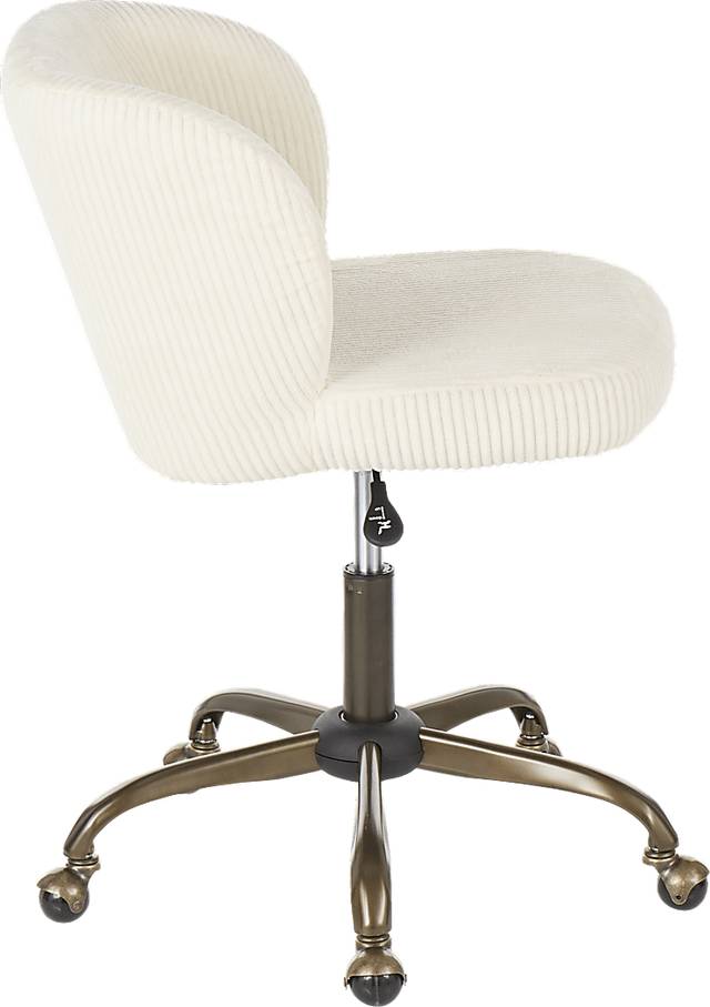 Fussell Cream Desk Chair - Thumbnail - Image 2