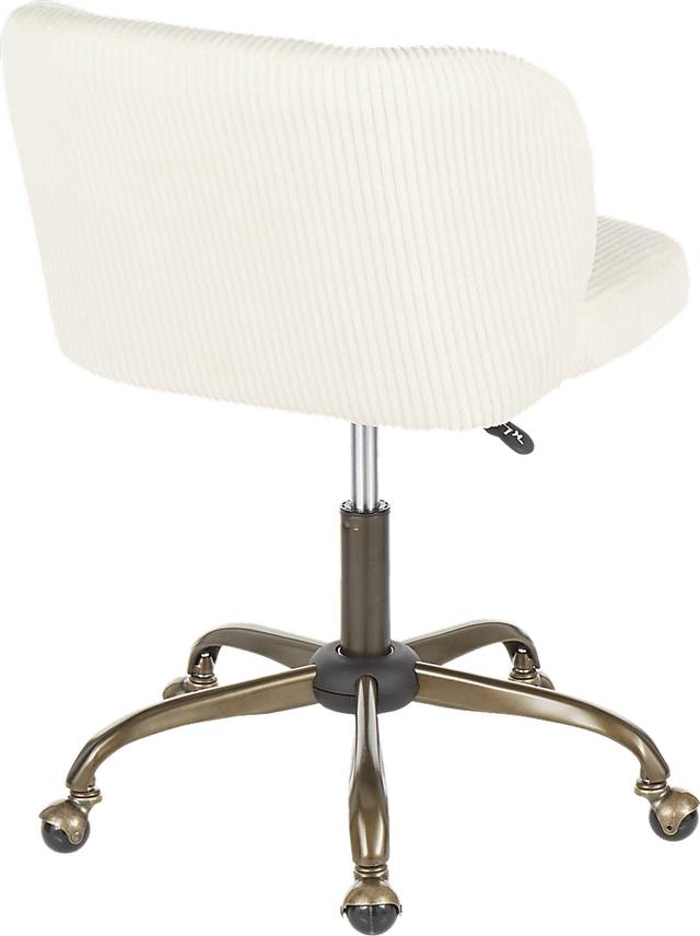 Fussell Cream Desk Chair - Thumbnail - Image 3