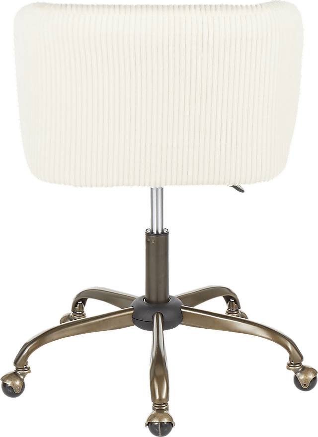 Fussell Cream Desk Chair - Thumbnail - Image 4