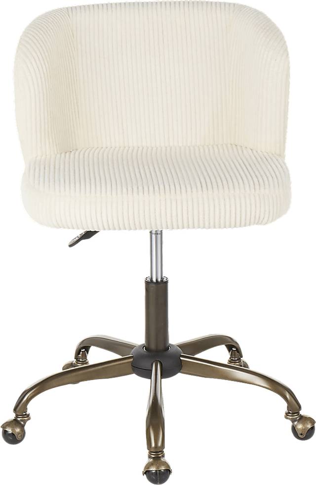 Fussell Cream Desk Chair - Thumbnail - Image 5