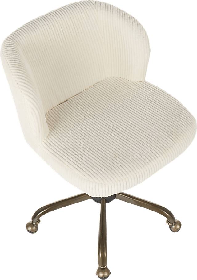 Fussell Cream Desk Chair - Thumbnail - Image 6