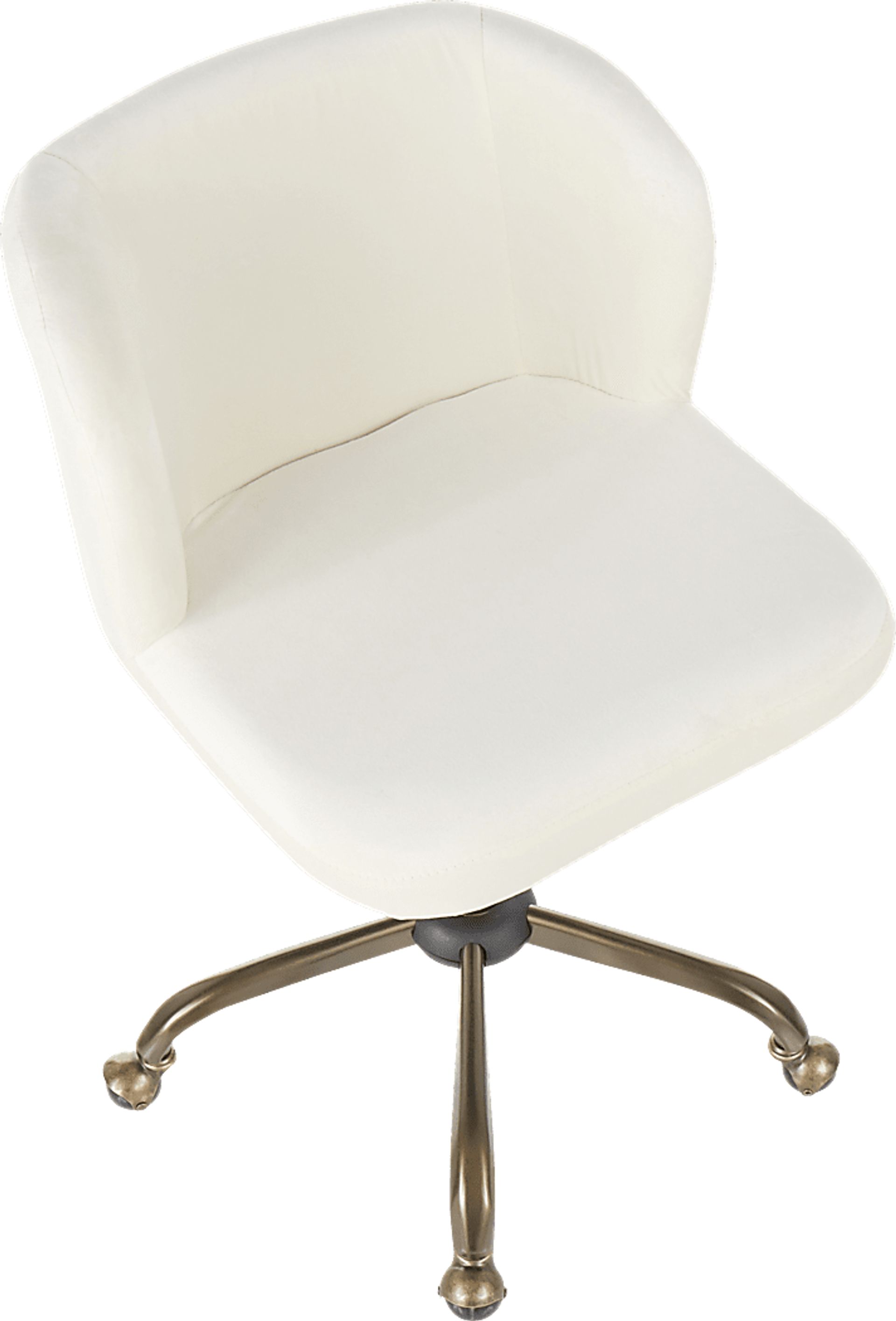 Fussell Cream Plush Desk Chair - Image 6