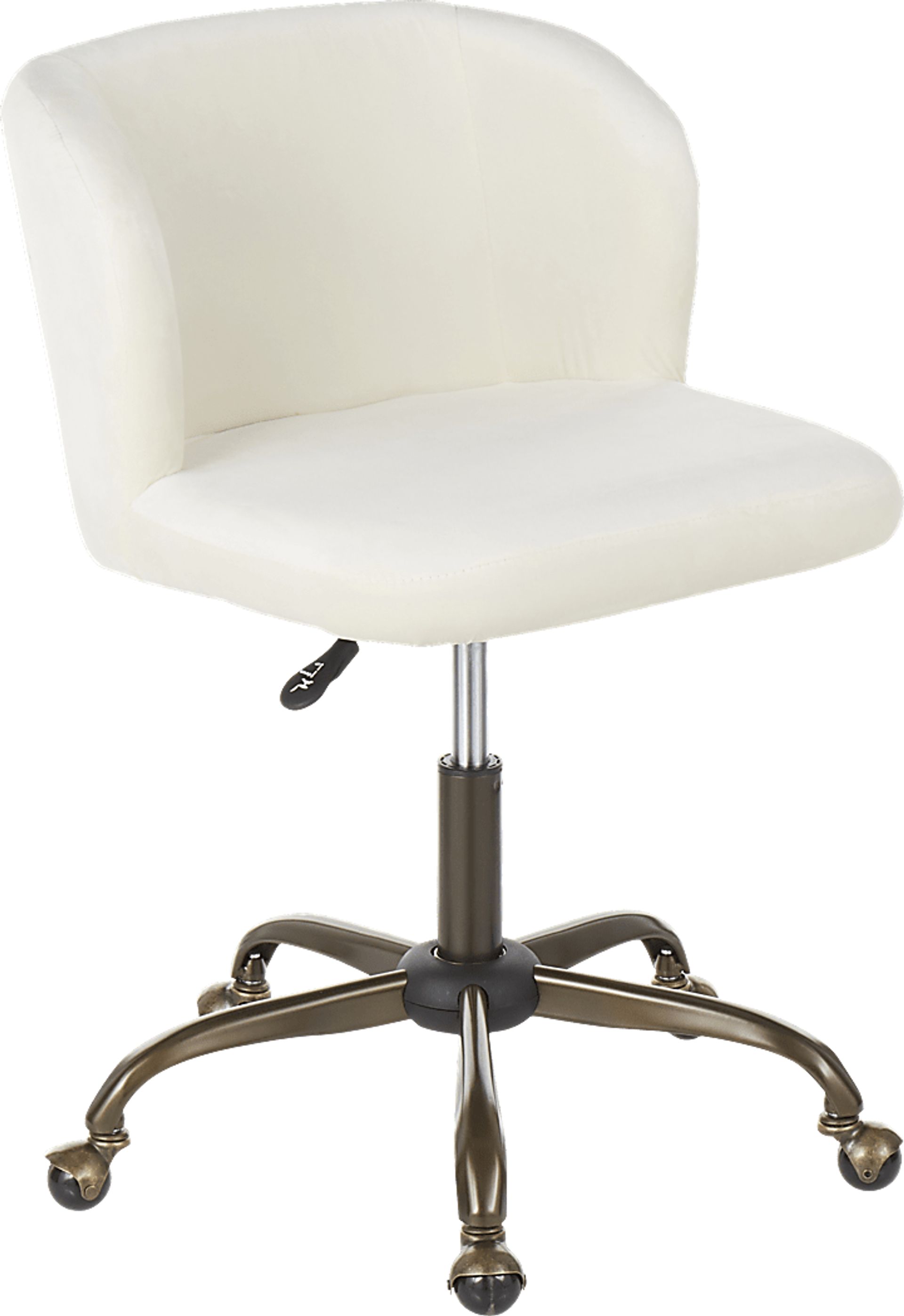 Fussell Cream Plush Desk Chair - Image 1