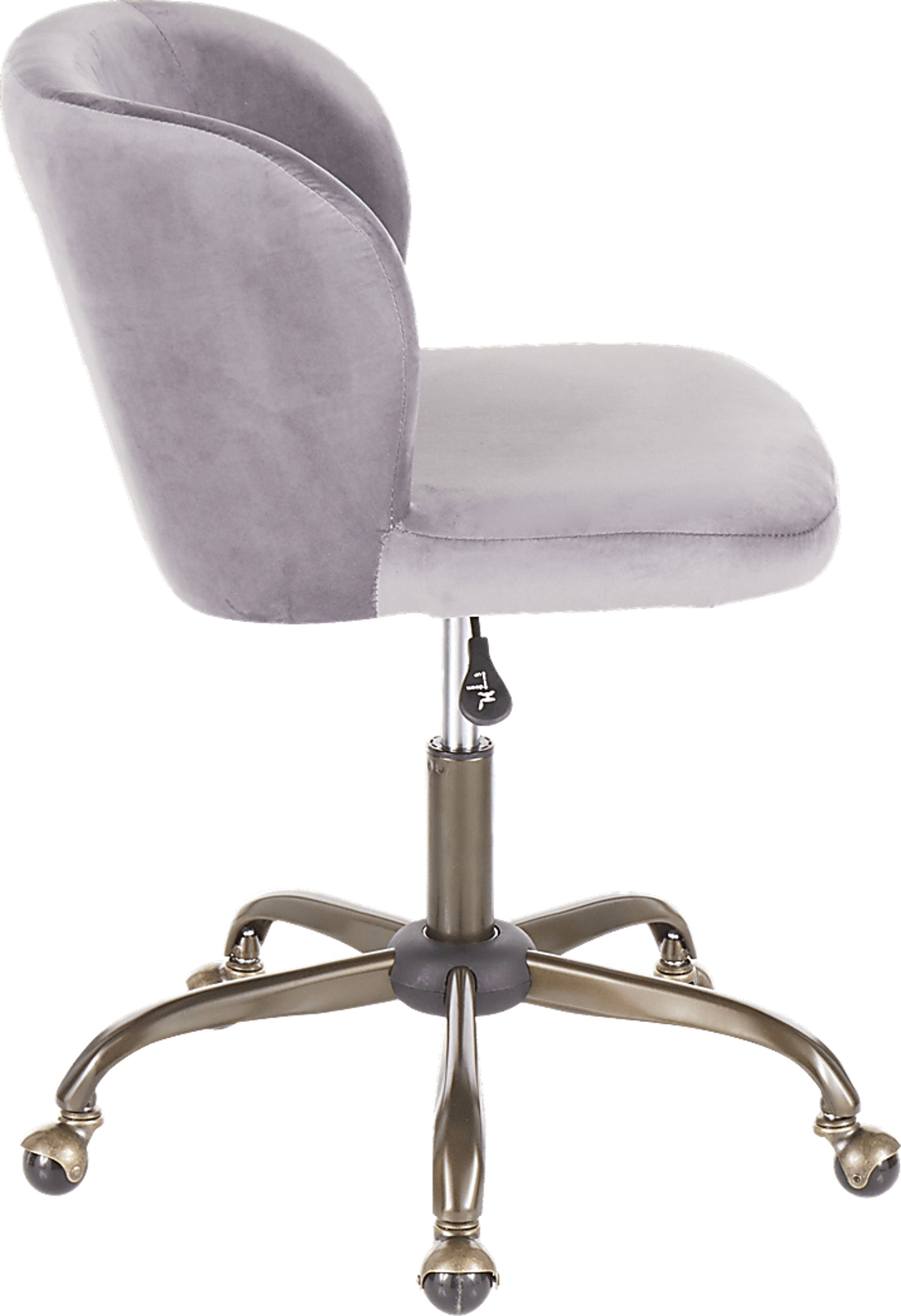 Fussell Silver Plush Desk Chair - Image 2