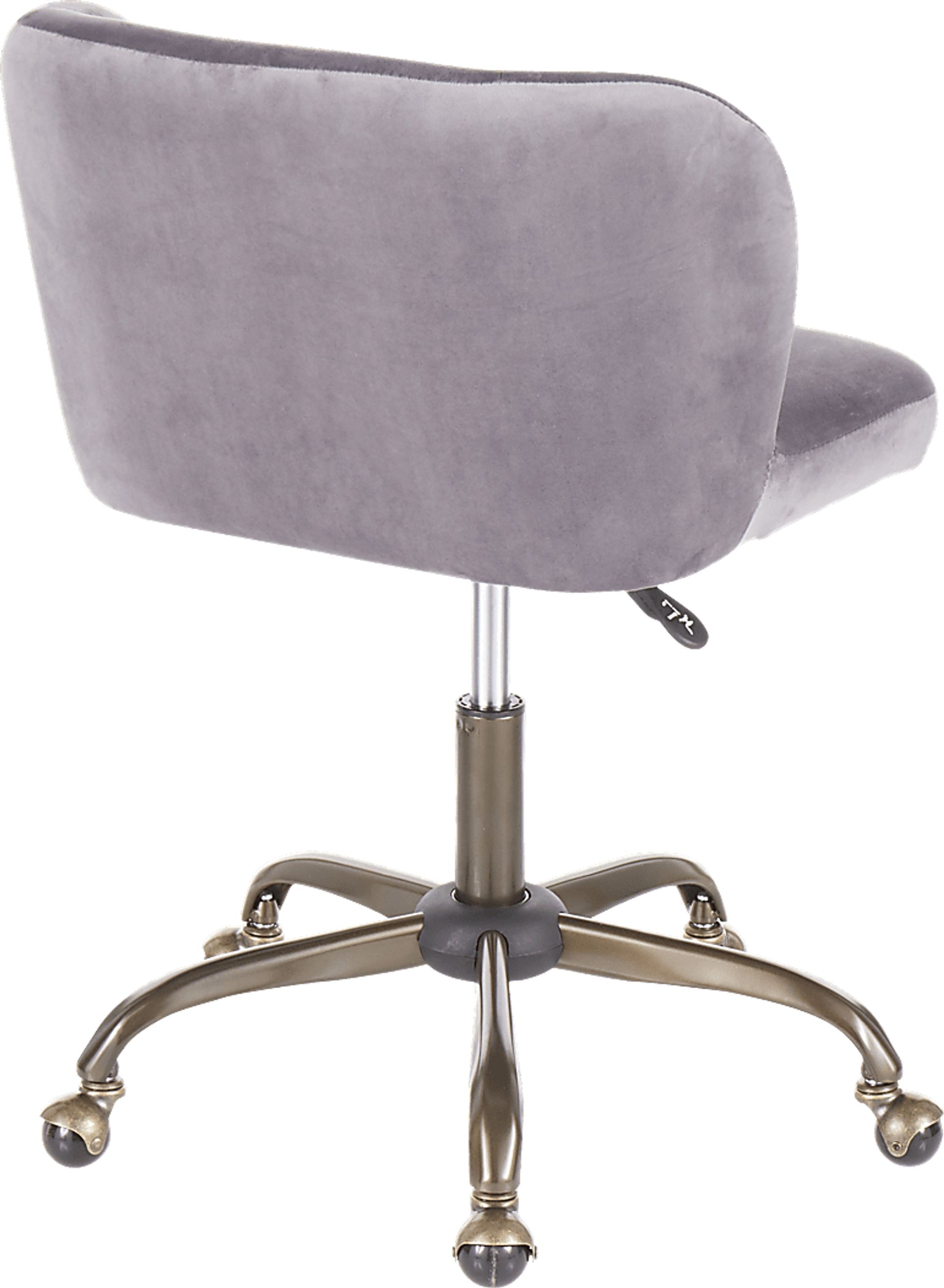 Fussell Silver Plush Desk Chair - Image 3