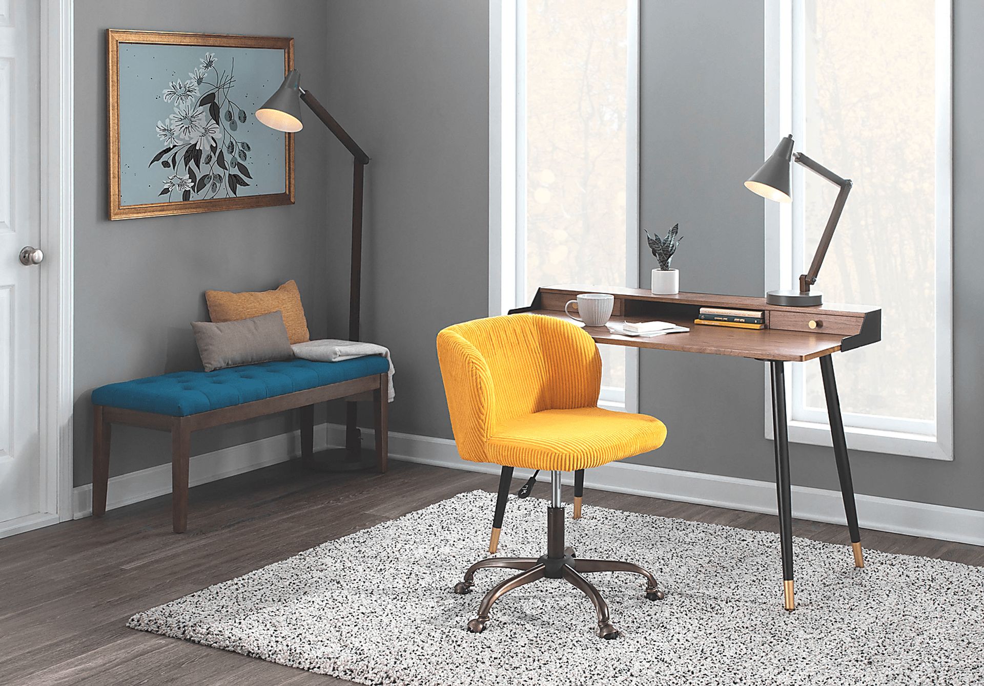 Fussell Yellow Desk Chair - Image 8