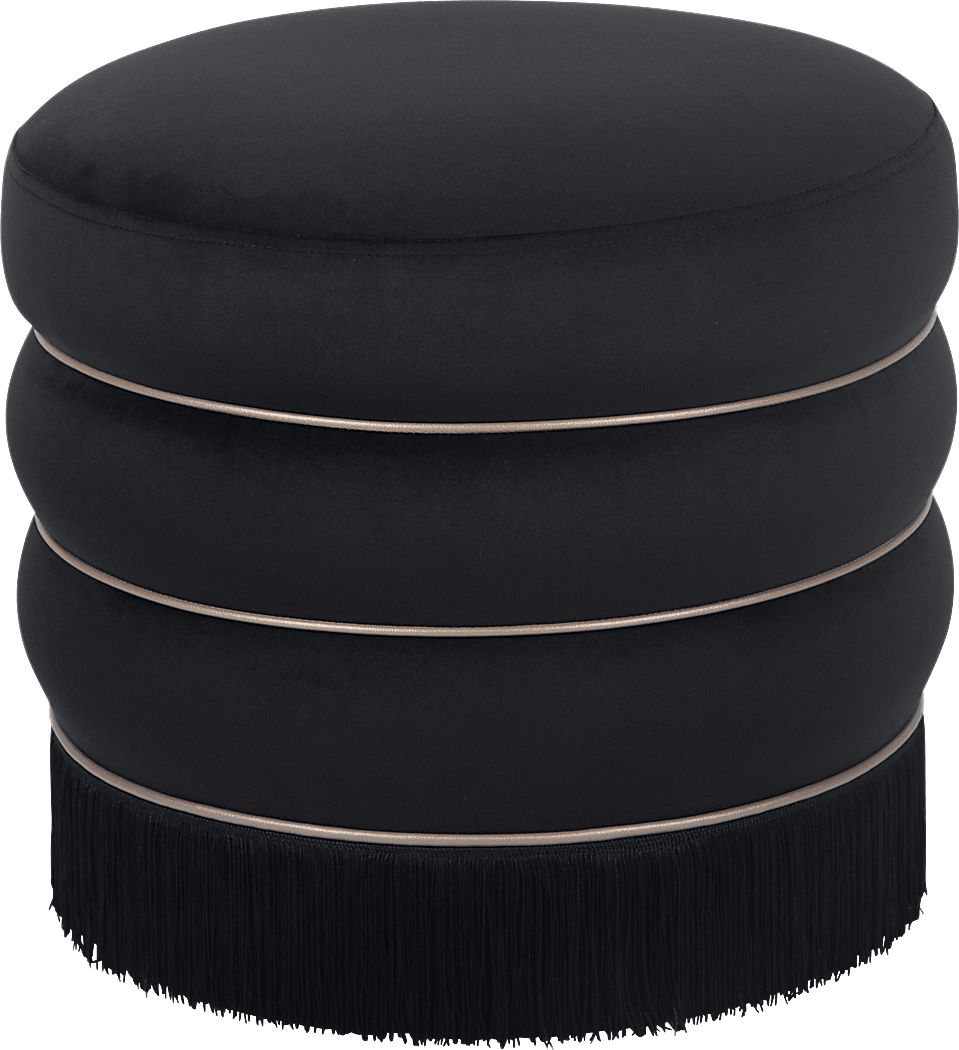 Fusteria Black Ottoman