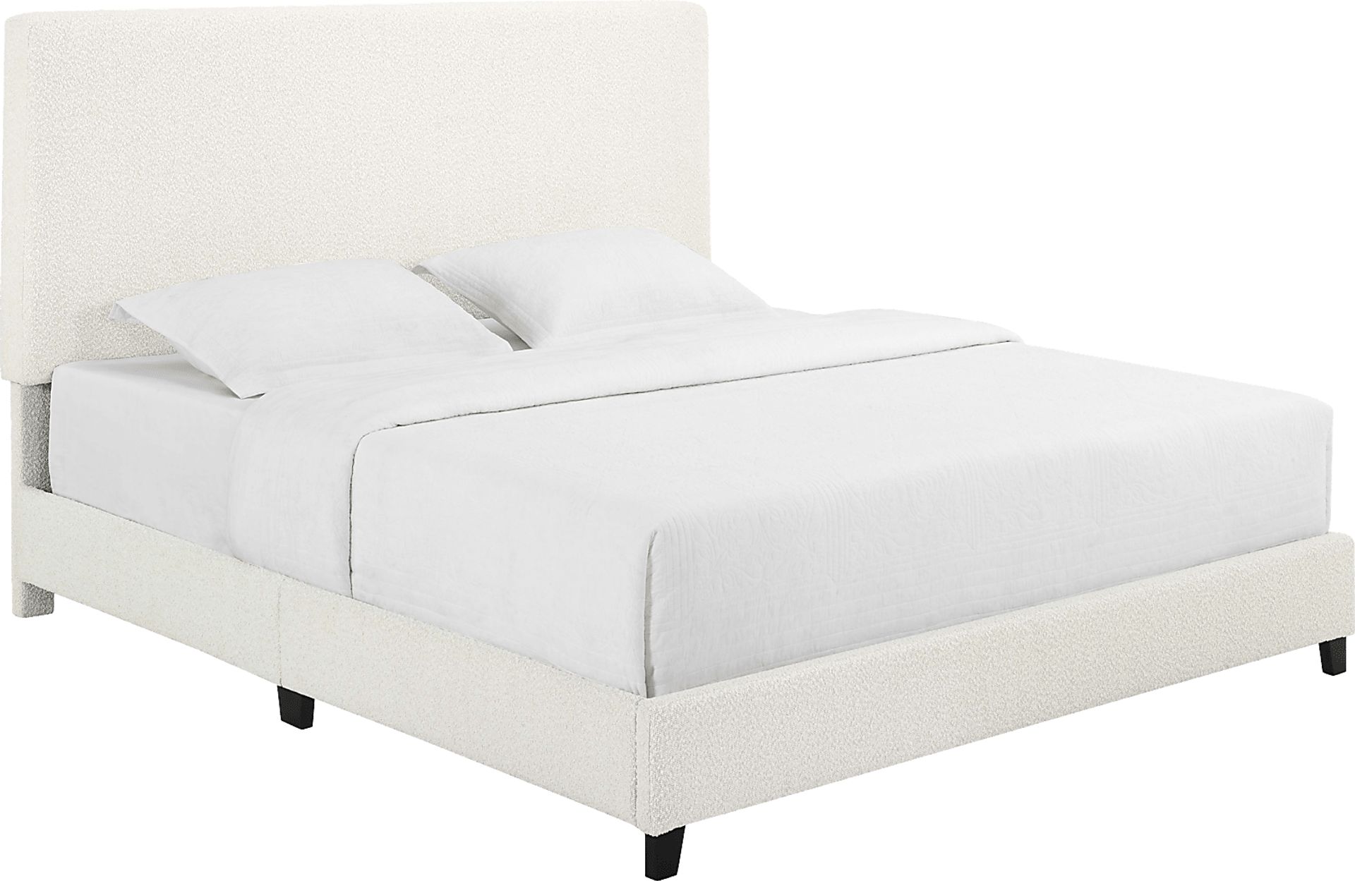 Fyna Beige Queen Upholstered Bed - Image 1