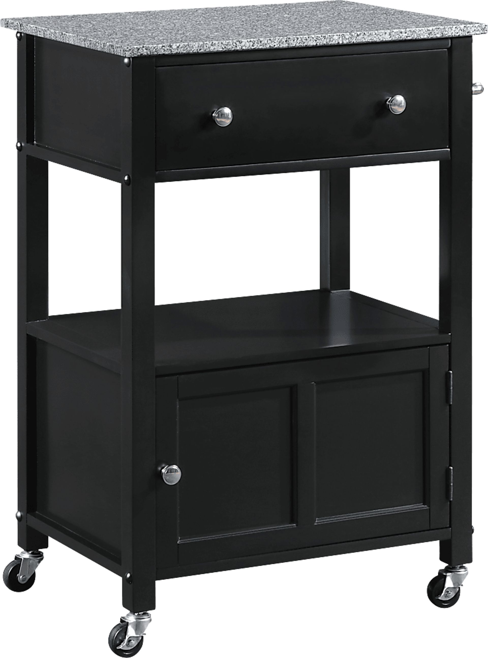 Fyonae Black Kitchen Cart - Image 1