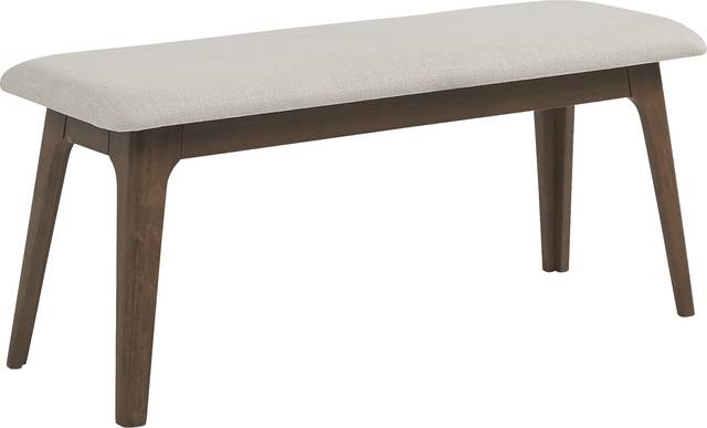 Gabian Square Walnut Dining Bench - Thumbnail - Image 1