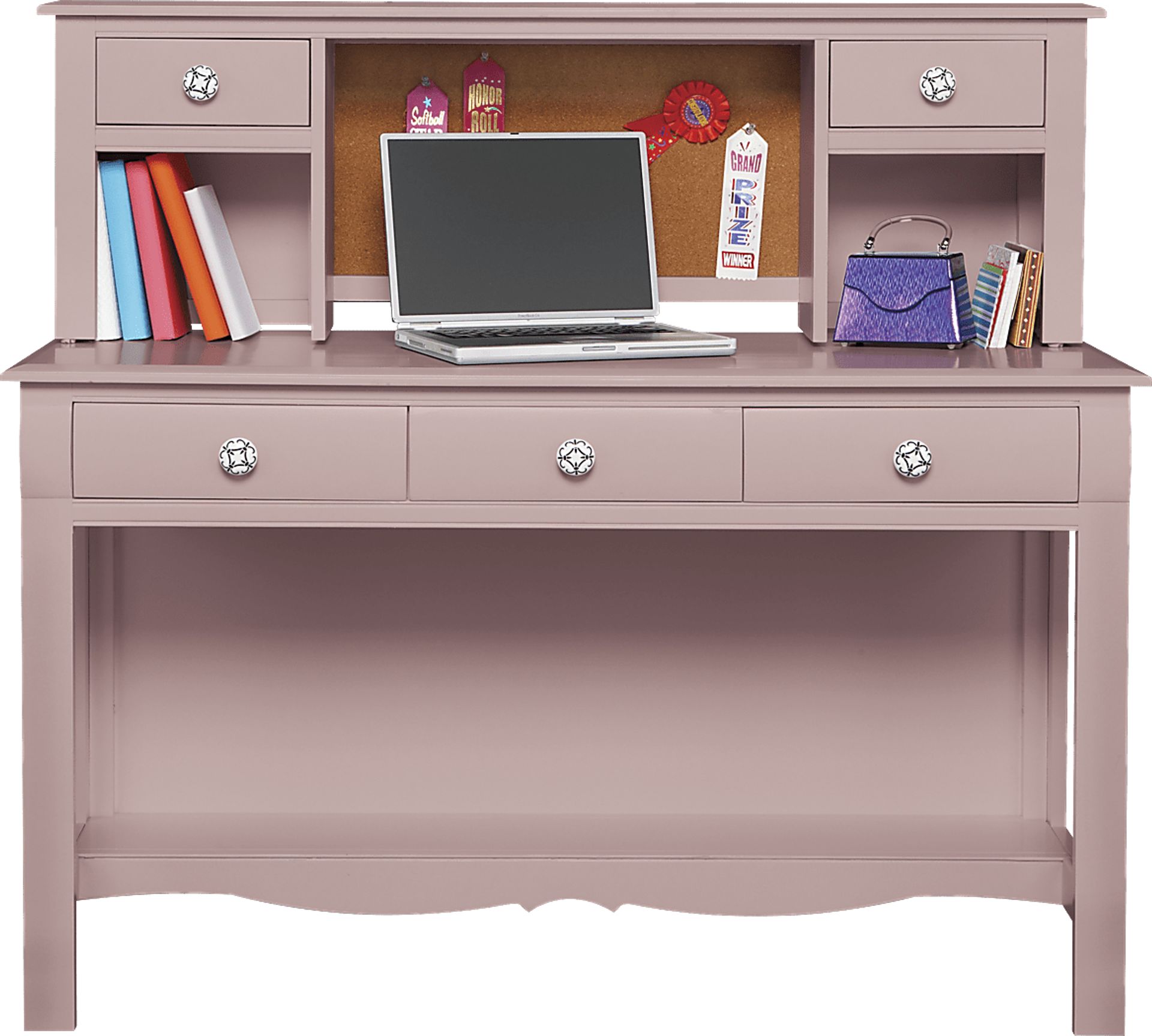 Gabriella Lavender Bloom Desk and Hutch - Image 1