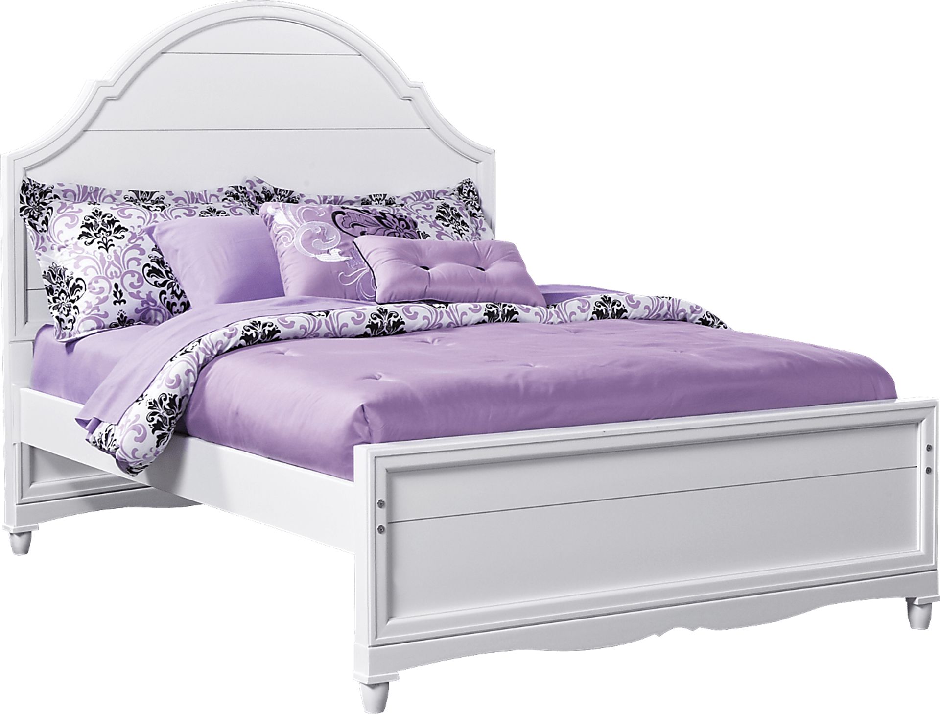 Gabriella Winter White 3 Pc Full Panel Bed - Image 1