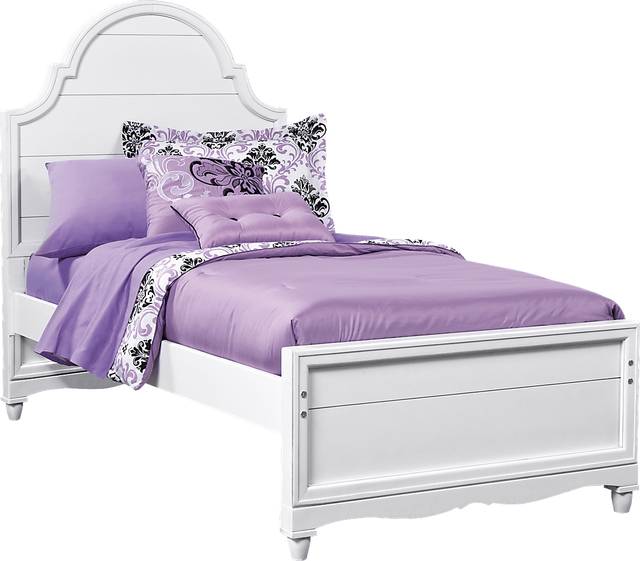 Gabriella Winter White 3 Pc Twin Panel Bed - Thumbnail - Image 1