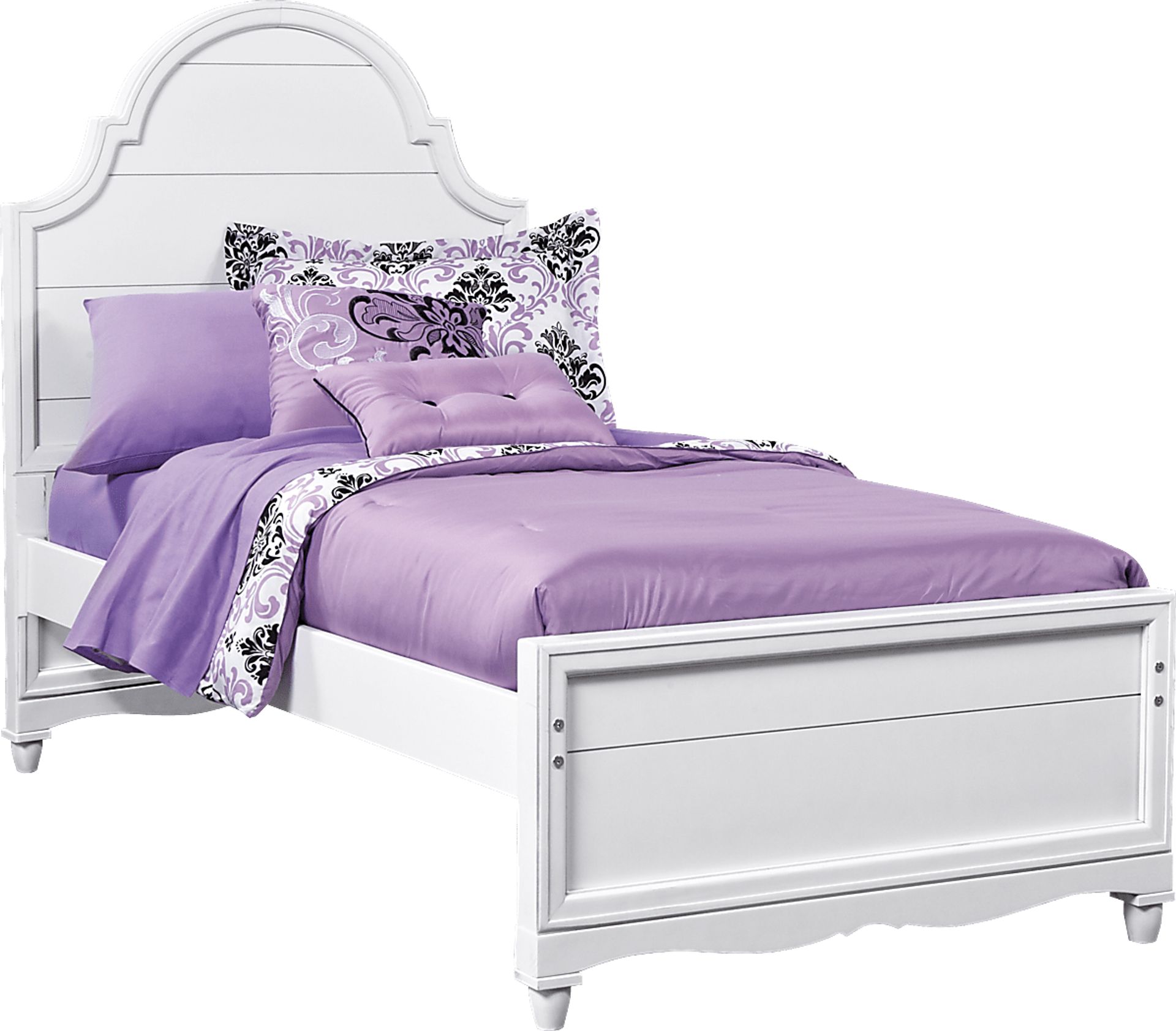 Gabriella Winter White 3 Pc Twin Panel Bed - Image 1