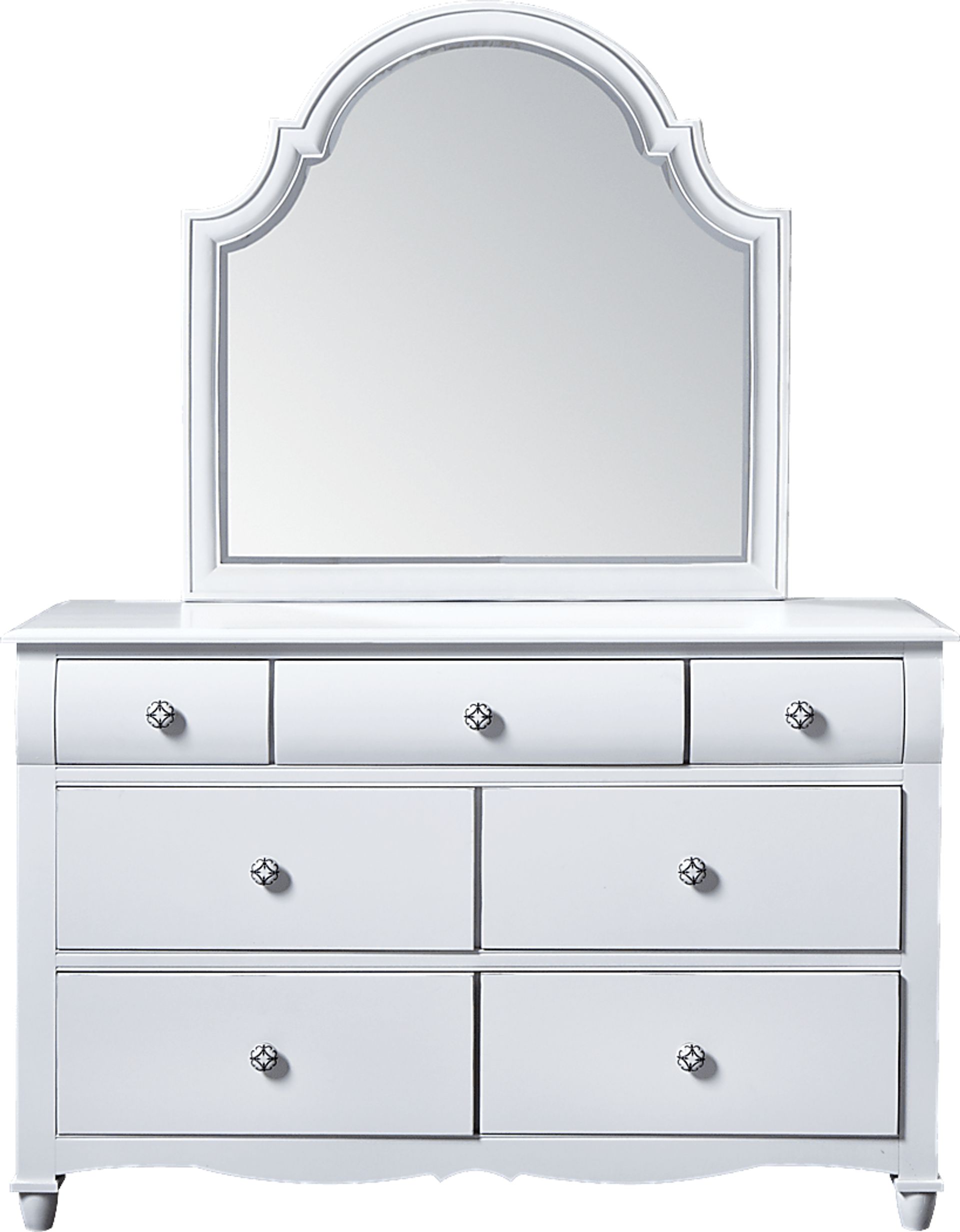 Gabriella Winter White Dresser with Mirror - Image 1