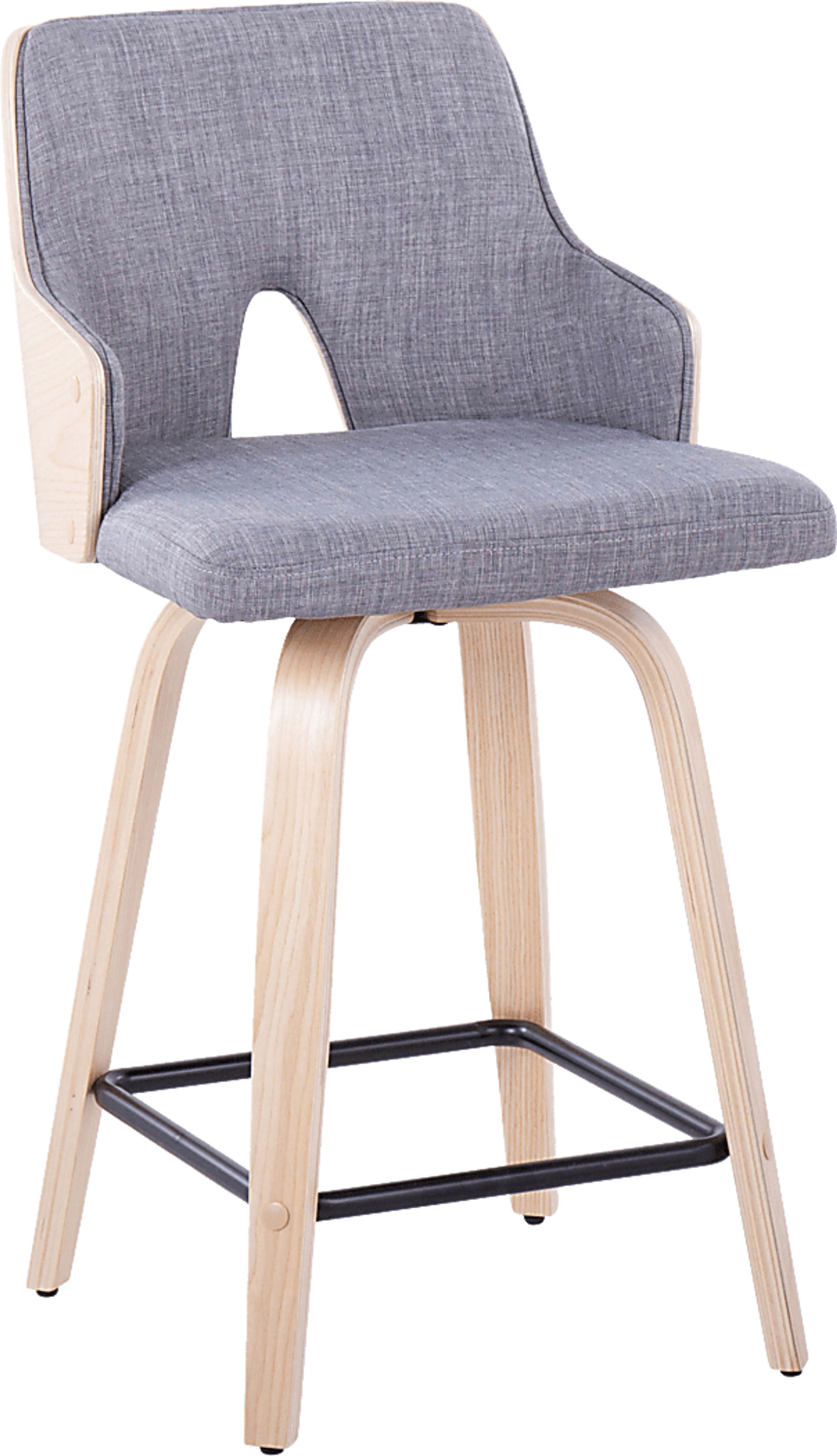 Gadsen I Gray Swivel Counter Height Stool, Set of 2 - Image 4