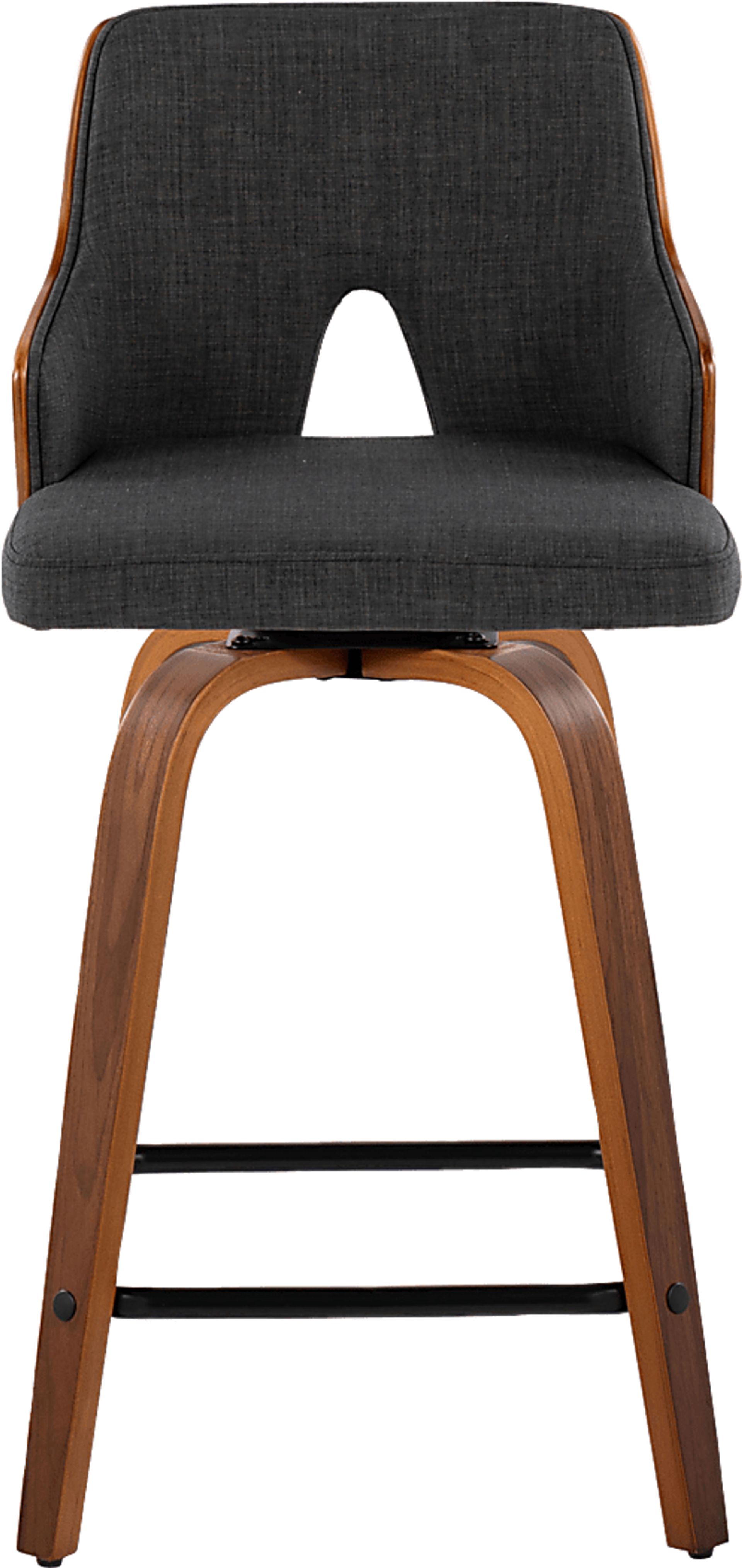 Gadsen II Charcoal Swivel Counter Height Stool, Set of 2 - Image 8