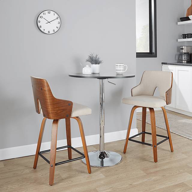 Gadsen II Cream Swivel Counter Height Stool, Set of 2 - Thumbnail - Image 2