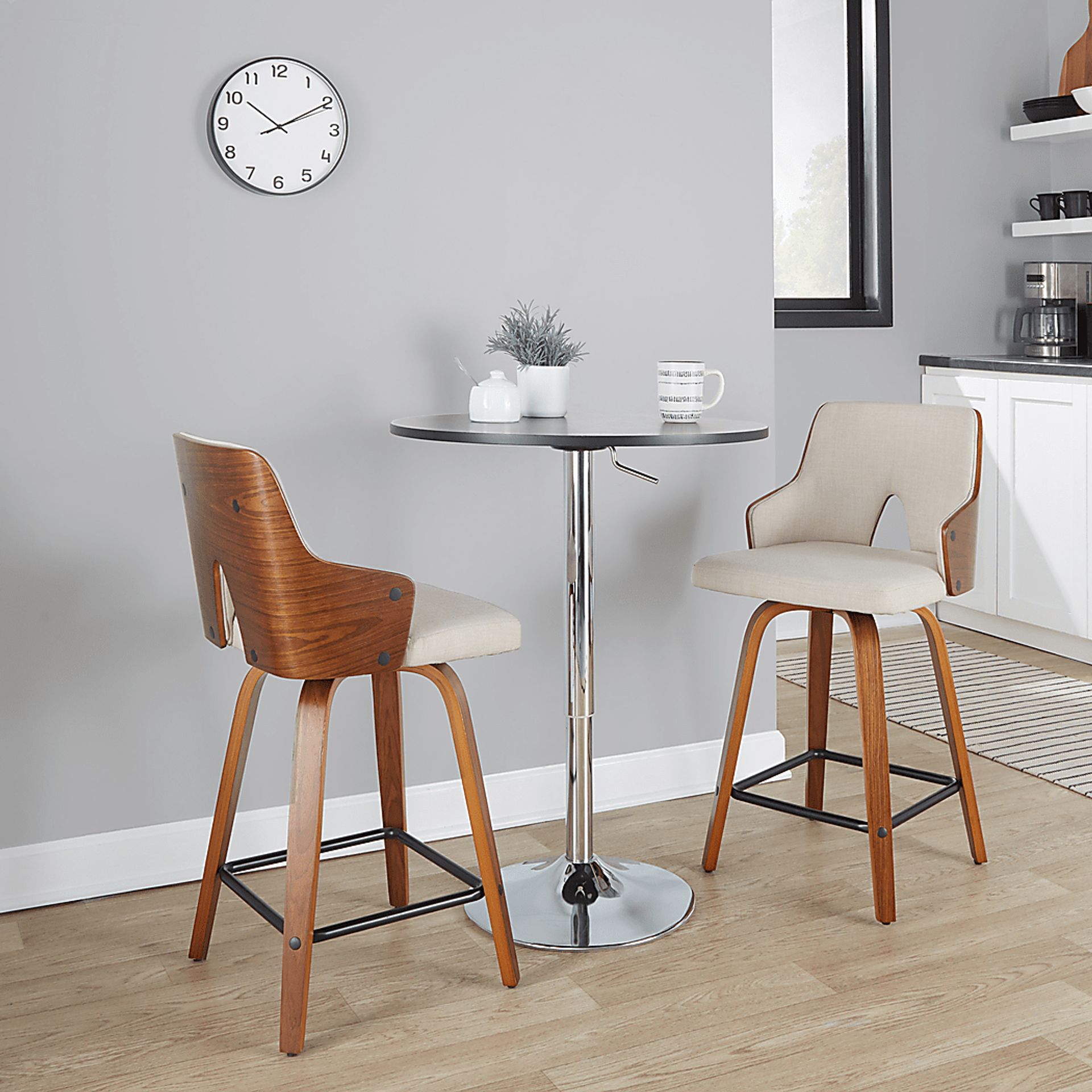 Gadsen II Cream Swivel Counter Height Stool, Set of 2 - Image 2