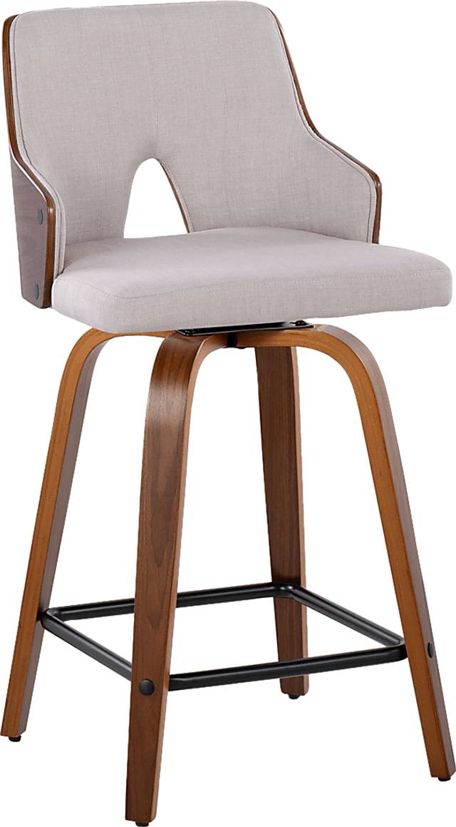 Gadsen II Cream Swivel Counter Height Stool, Set of 2 - Thumbnail - Image 4