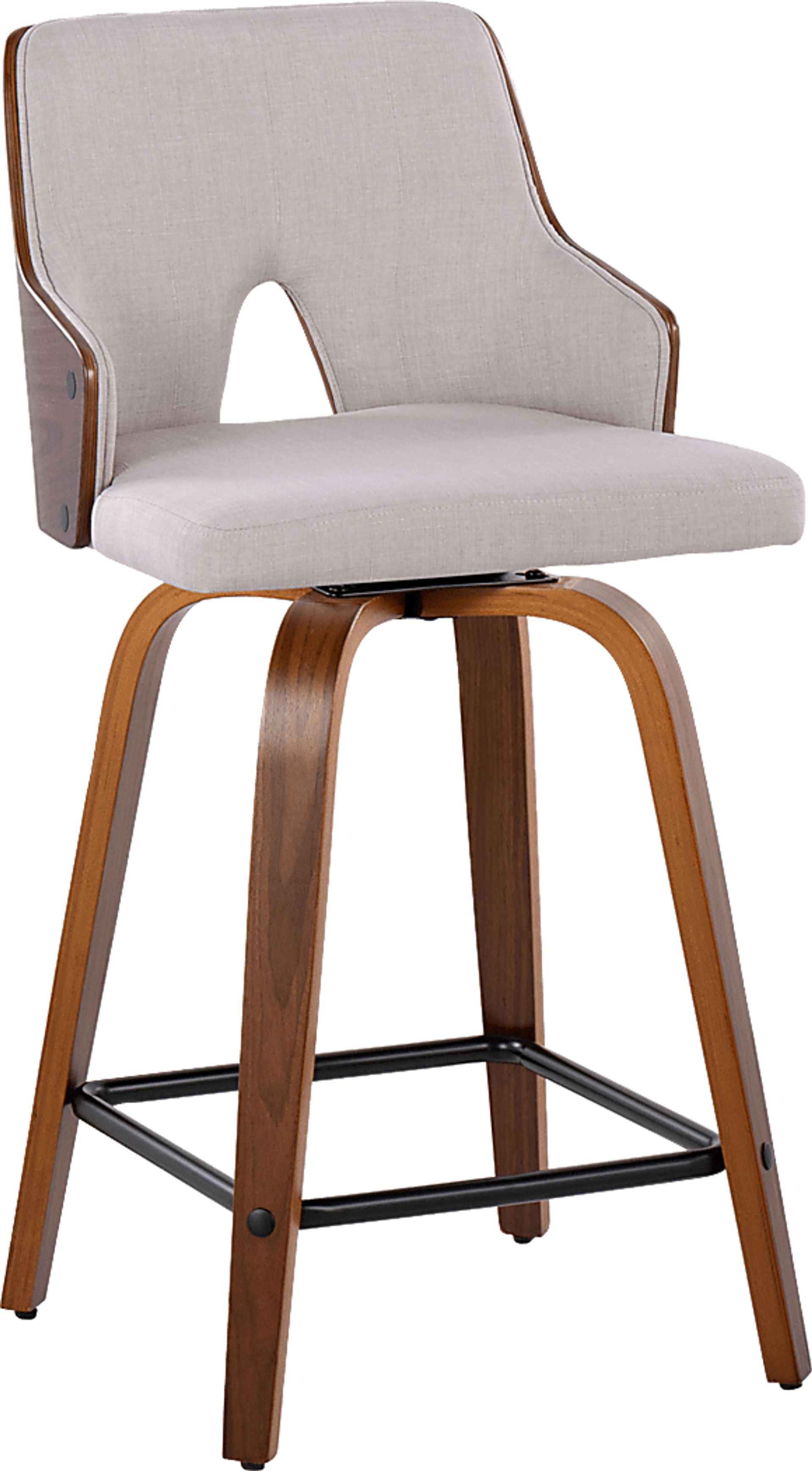 Gadsen II Cream Swivel Counter Height Stool, Set of 2 - Image 4