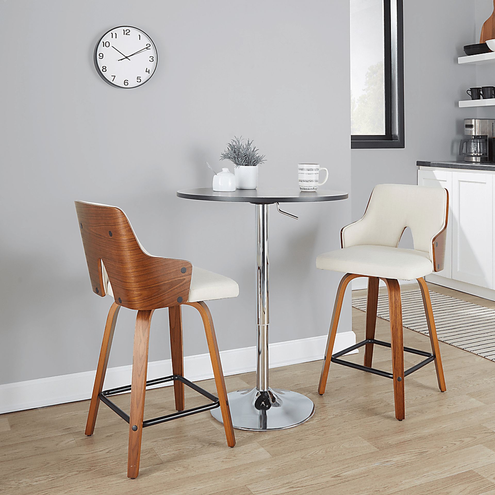 Gadsen II Cream Swivel Counter Height Stool, Set of 2 - Image 2