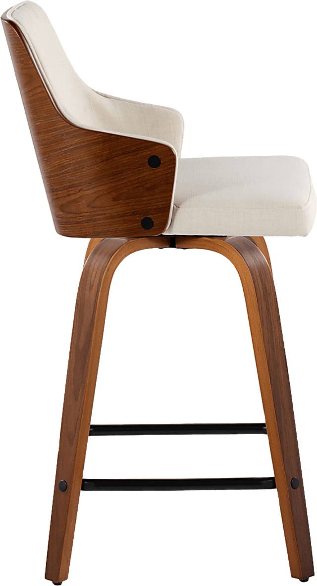 Gadsen II Cream Swivel Counter Height Stool, Set of 2 - Thumbnail - Image 5