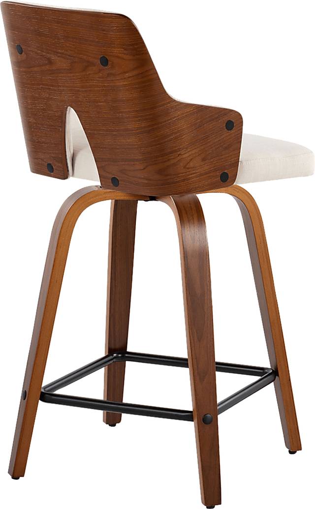 Gadsen II Cream Swivel Counter Height Stool, Set of 2 - Thumbnail - Image 6