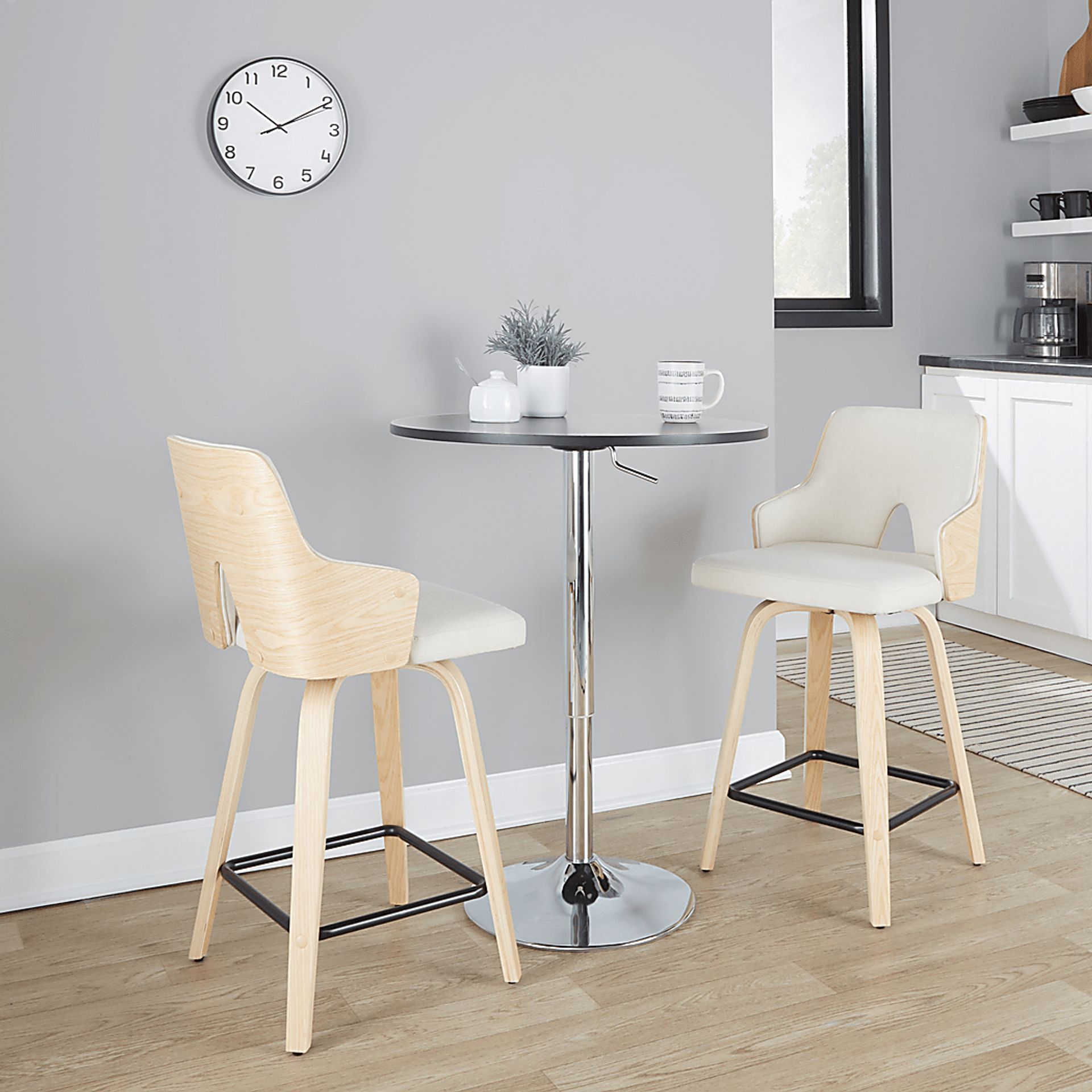 Gadson I Cream Swivel Counter Height Stool, Set of 2 - Image 2