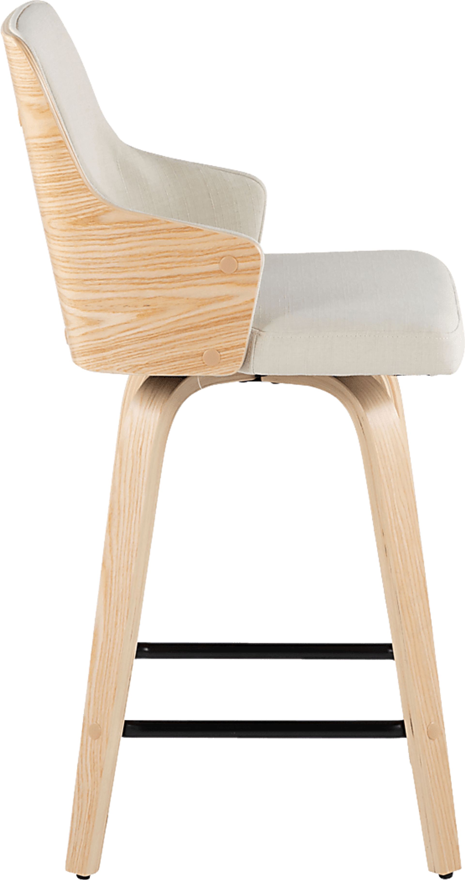 Gadson I Cream Swivel Counter Height Stool, Set of 2 - Image 5