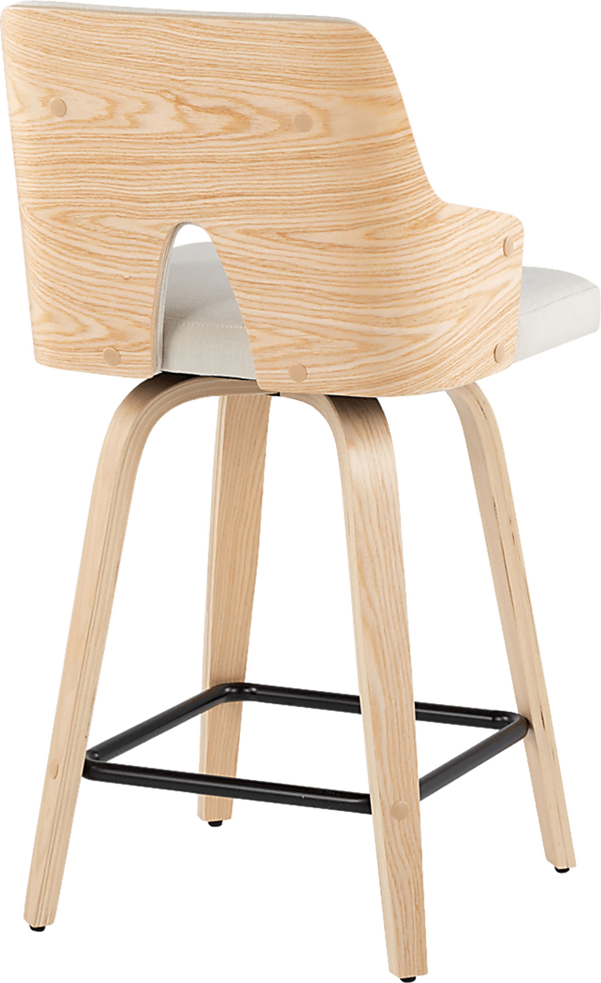 Gadson I Cream Swivel Counter Height Stool, Set of 2 - Image 6