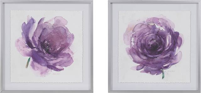 Gaedke Purple Framed Graphic Artwork 2 Piece Set - Thumbnail - Image 1