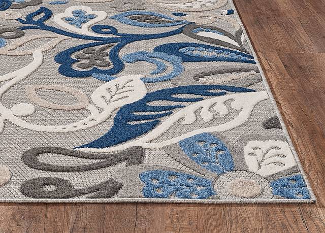Galdosa Gray 6'7 x 9' Indoor/Outdoor Rug - Thumbnail - Image 6