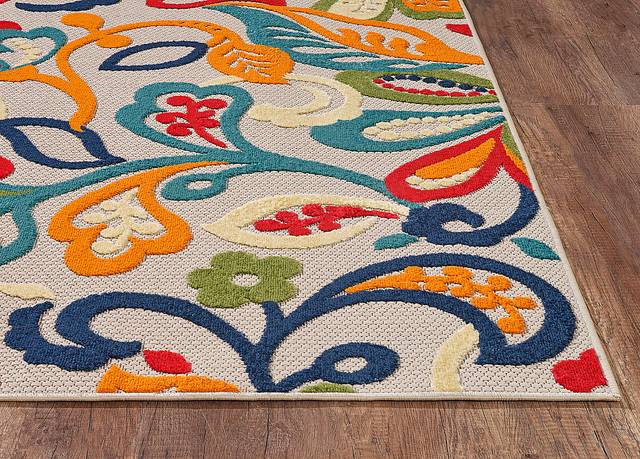 Galdosa Multi 7'10 x 9'10 Indoor/Outdoor Rug - Thumbnail - Image 6